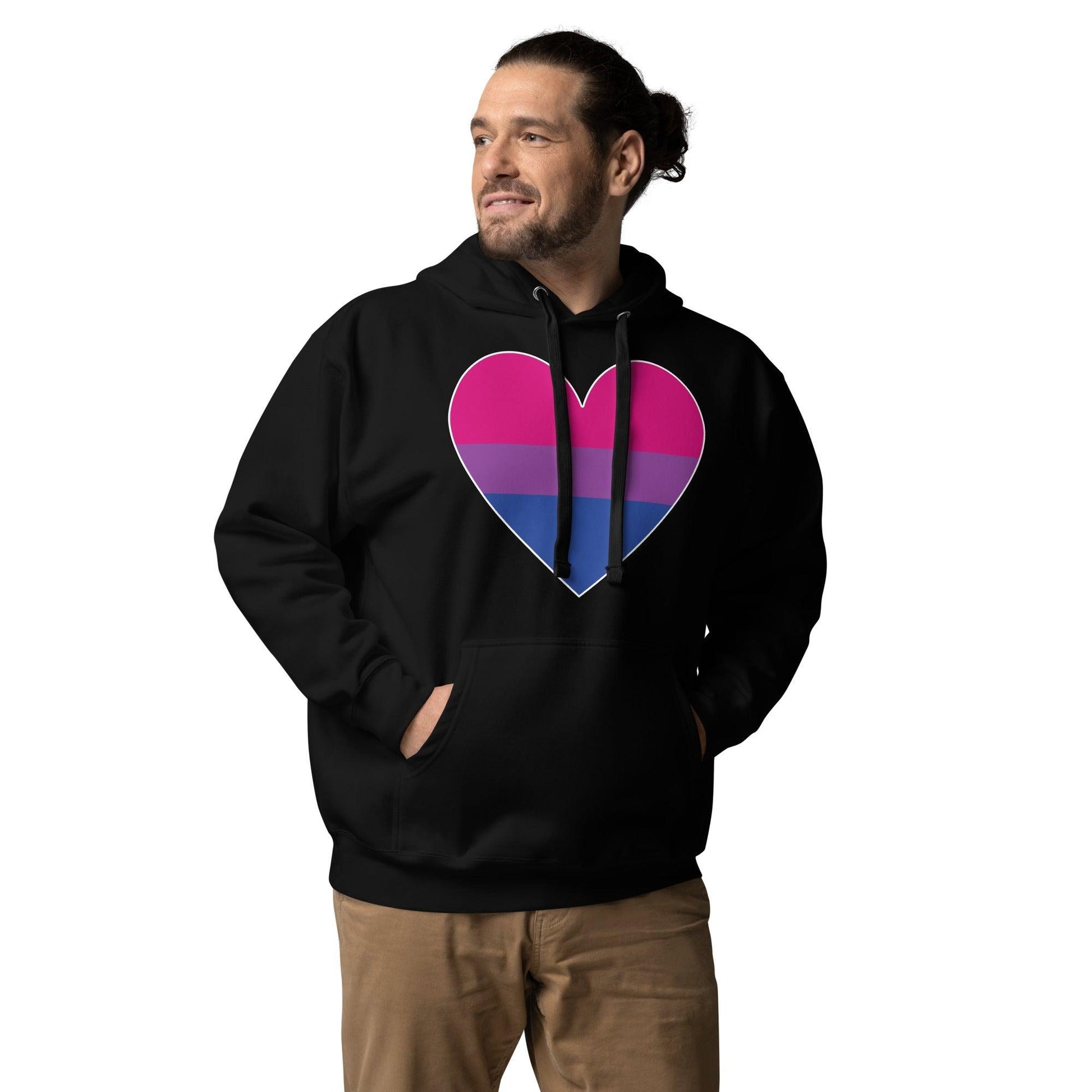 Bisexual Heart Hoodie - Hoodie - Free 2 B