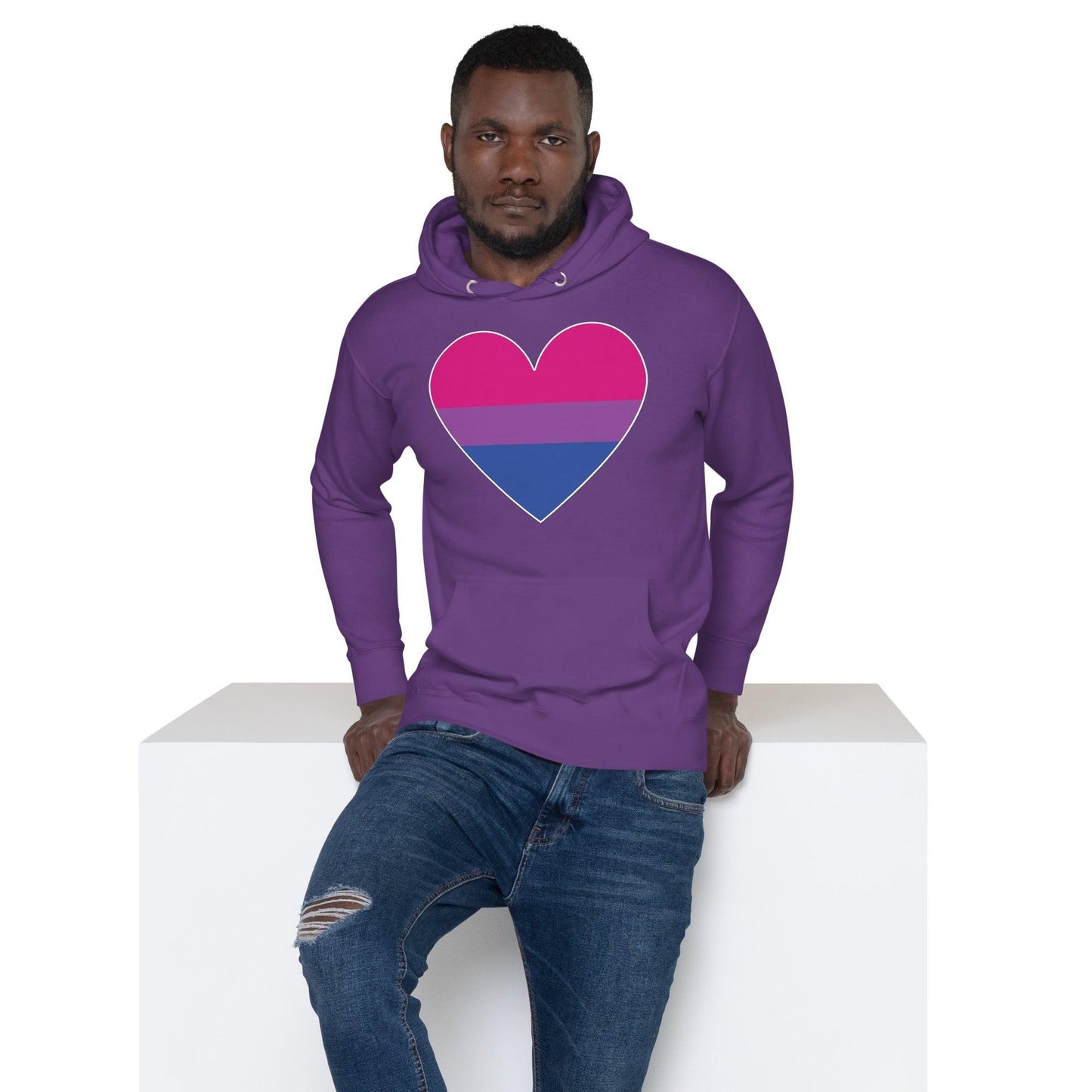 Bisexual Heart Hoodie - Hoodie - Free 2 B