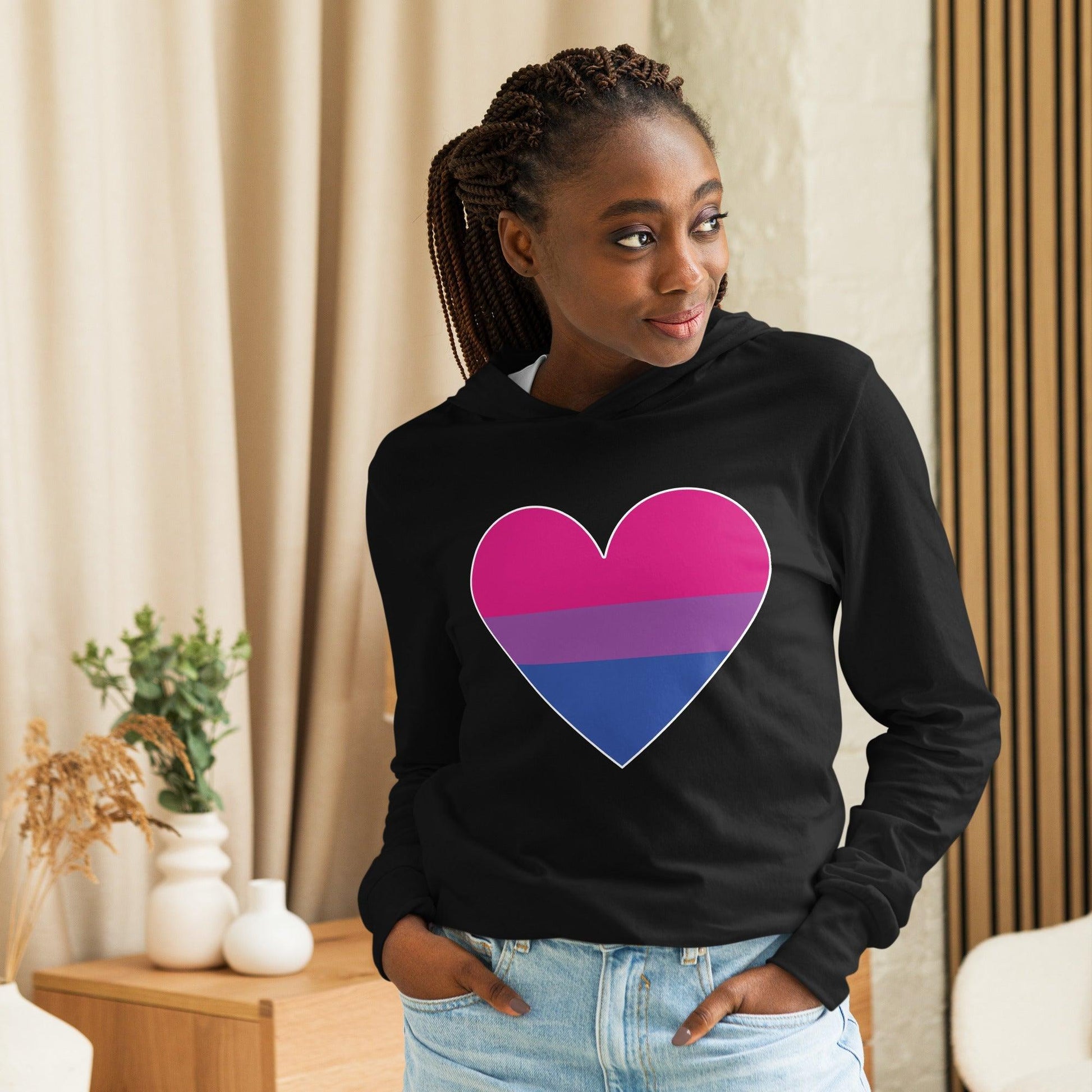 Bisexual Heart Long Sleeve Shirt - Long Sleeve Shirt - Free 2 B