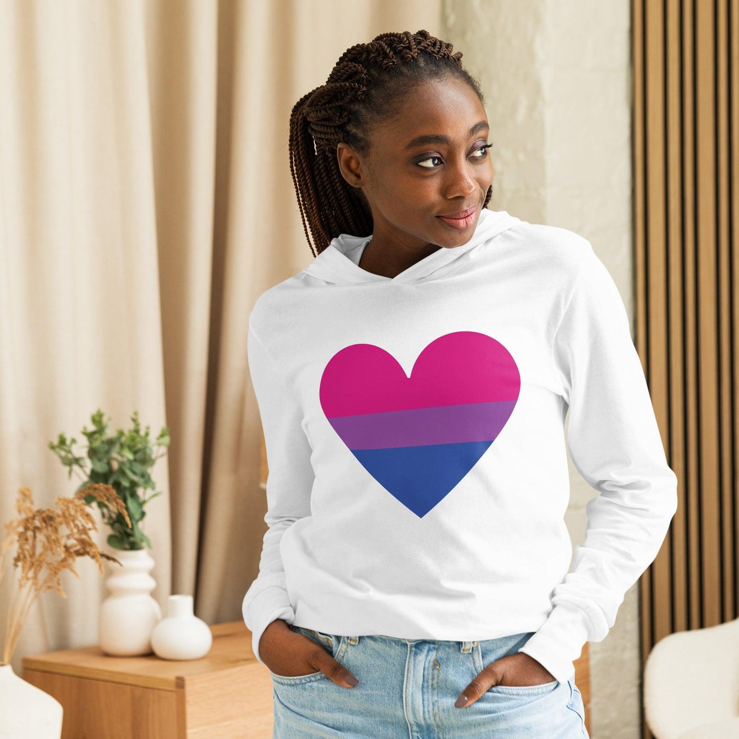 Bisexual Heart Long Sleeve Shirt - Long Sleeve Shirt - Free 2 B