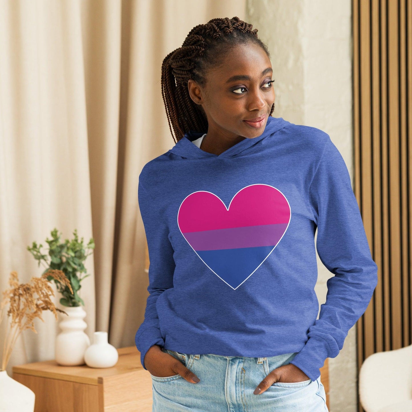 Bisexual Heart Long Sleeve Shirt - Long Sleeve Shirt - Free 2 B