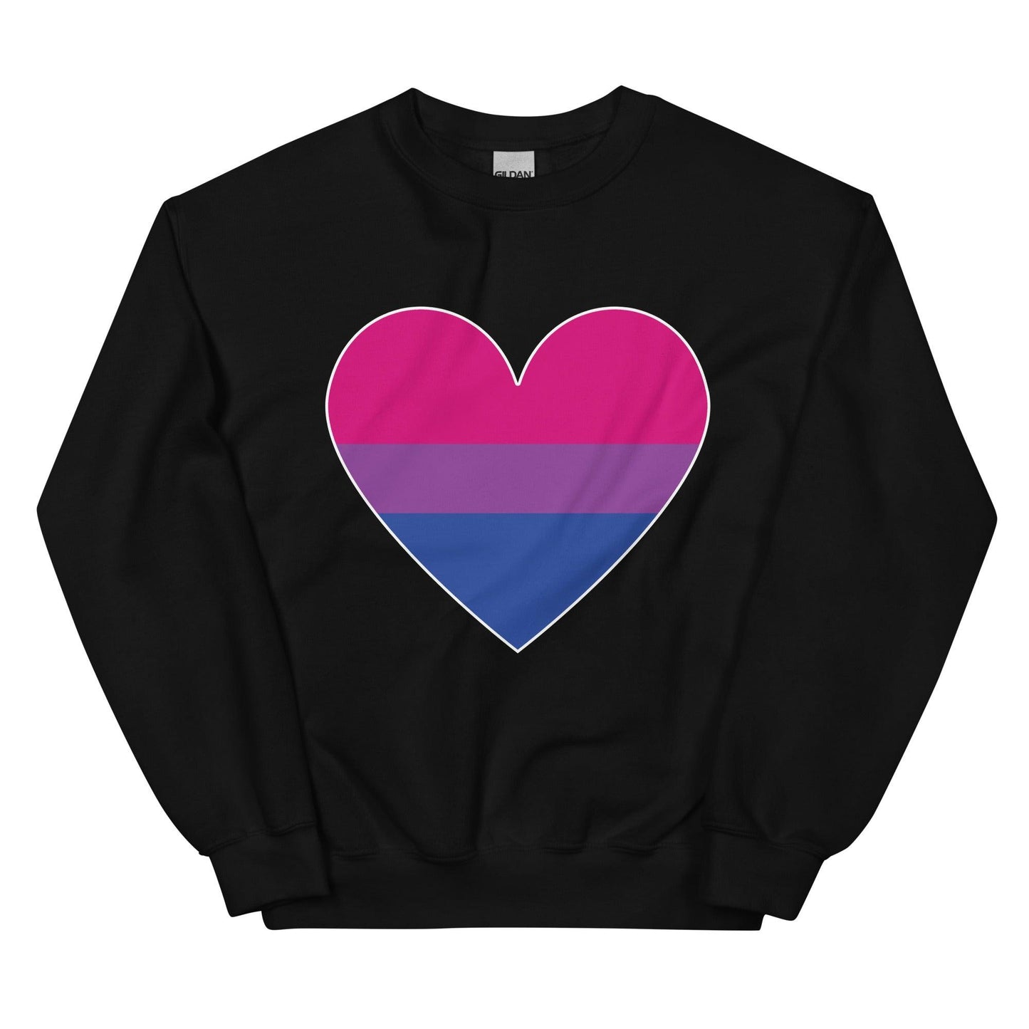 Bisexual Heart Sweatshirt - Crewneck Sweatshirt - Free 2 B