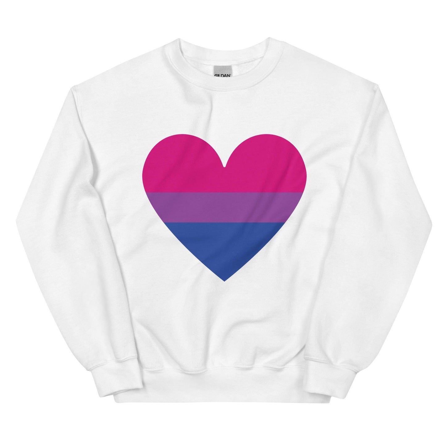 Bisexual Heart Sweatshirt - Crewneck Sweatshirt - Free 2 B