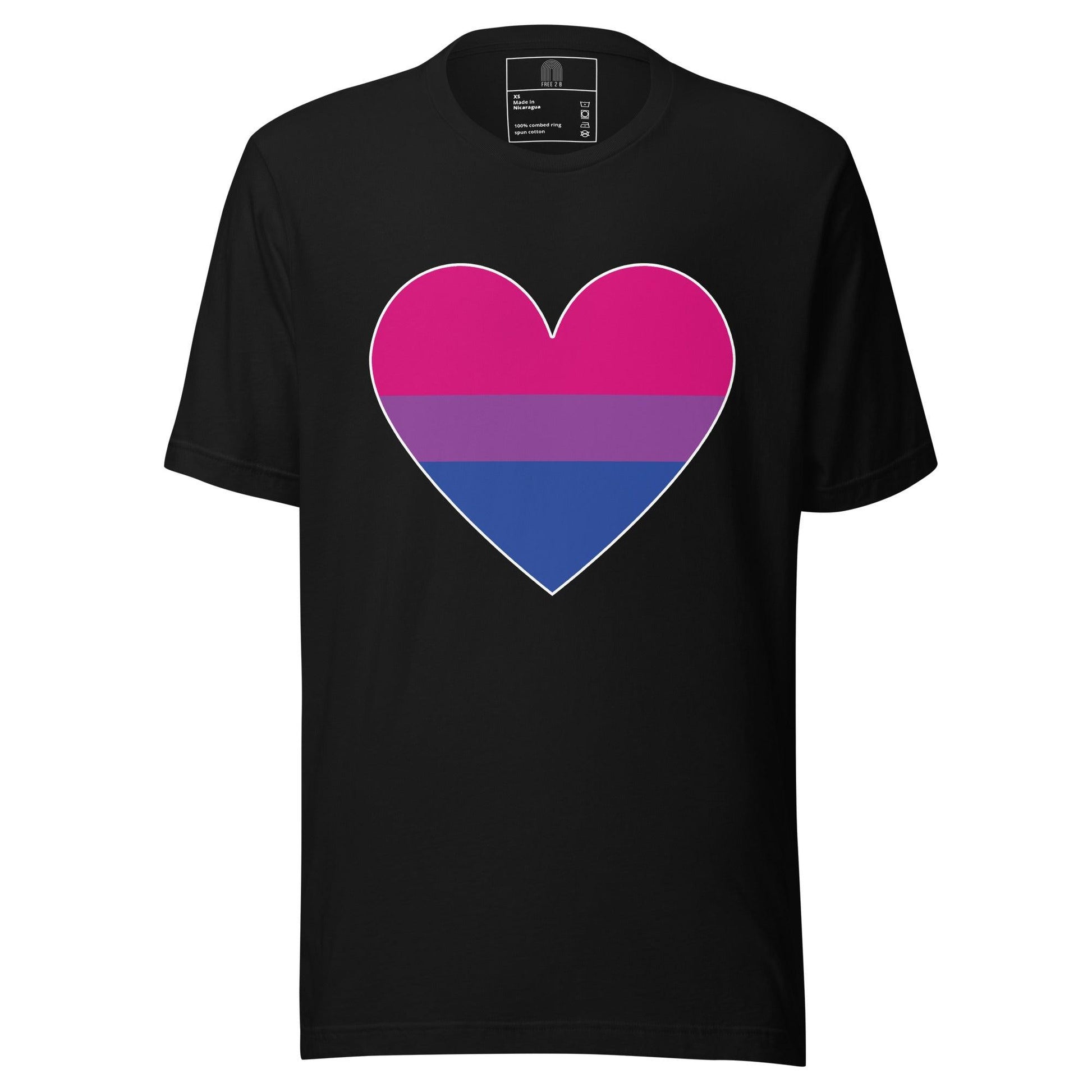 Bisexual Heart T-Shirt - T Shirt - Free 2 B