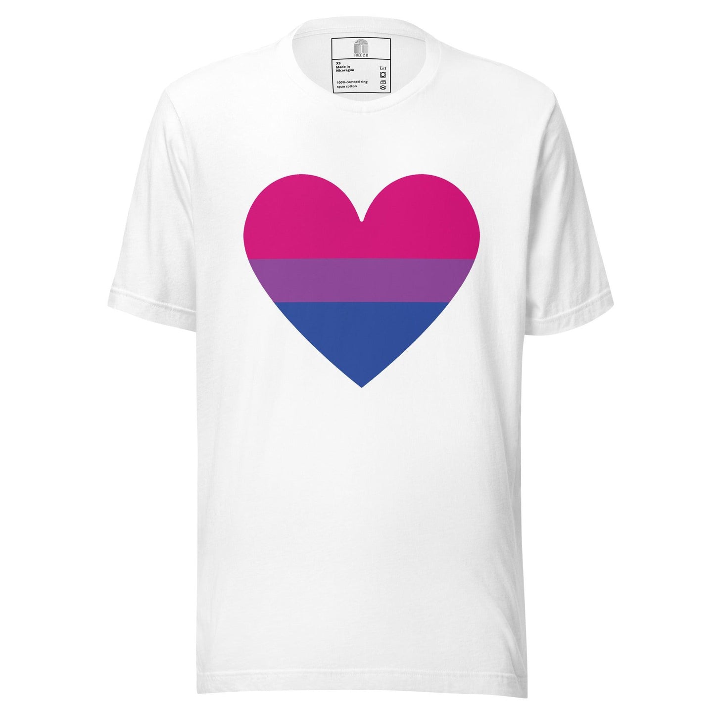 Bisexual Heart T-Shirt - T Shirt - Free 2 B