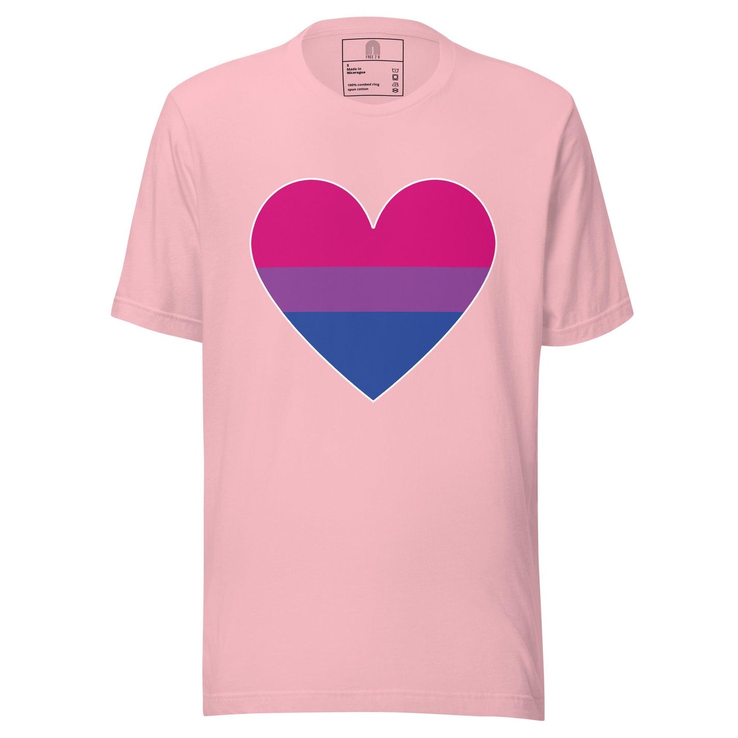 Bisexual Heart T-Shirt - T Shirt - Free 2 B