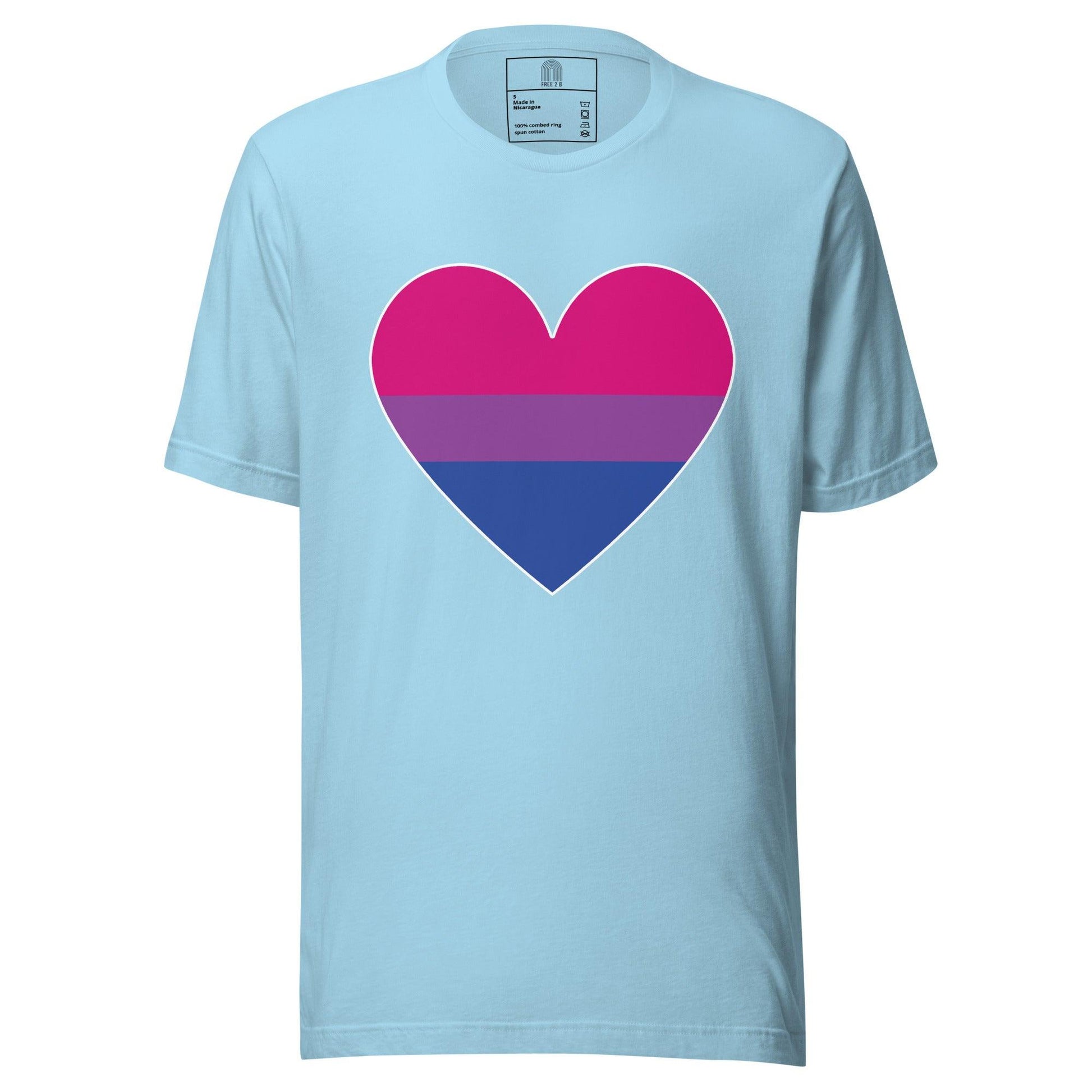 Bisexual Heart T-Shirt - T Shirt - Free 2 B