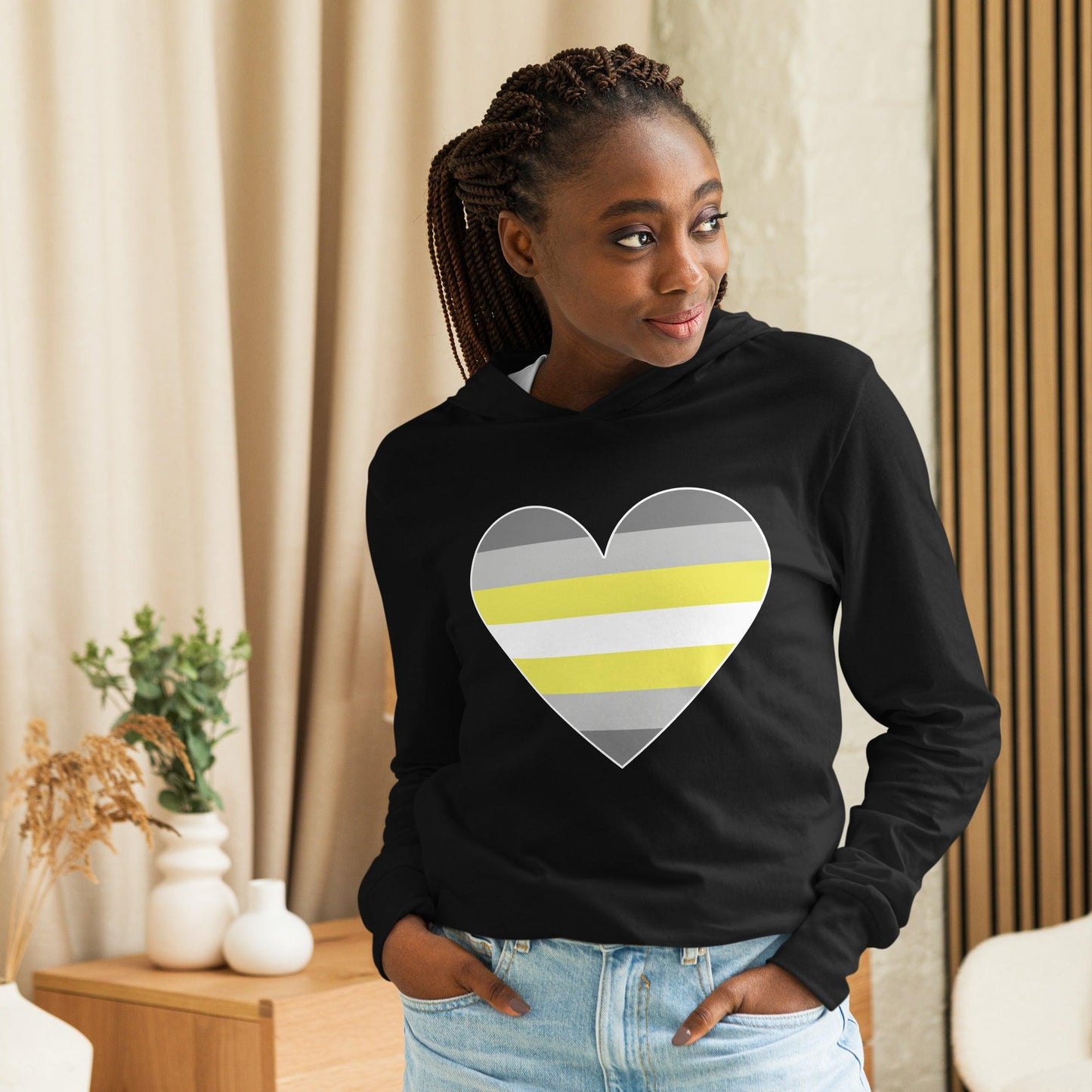 Demigender Heart Long Sleeve Shirt - Long Sleeve Shirt - Free 2 B