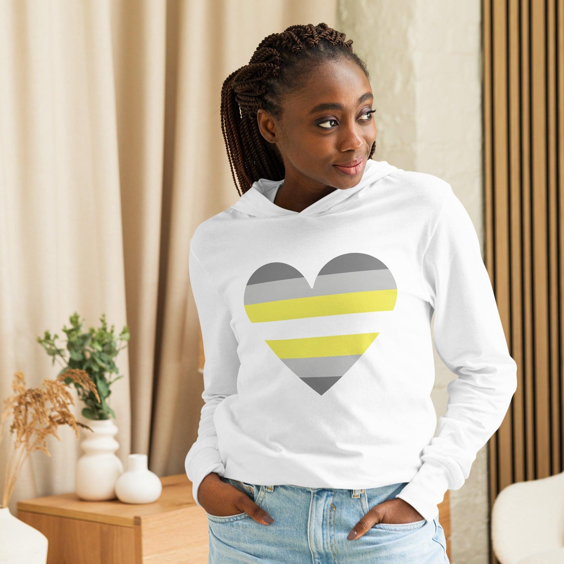 Demigender Heart Long Sleeve Shirt - Long Sleeve Shirt - Free 2 B