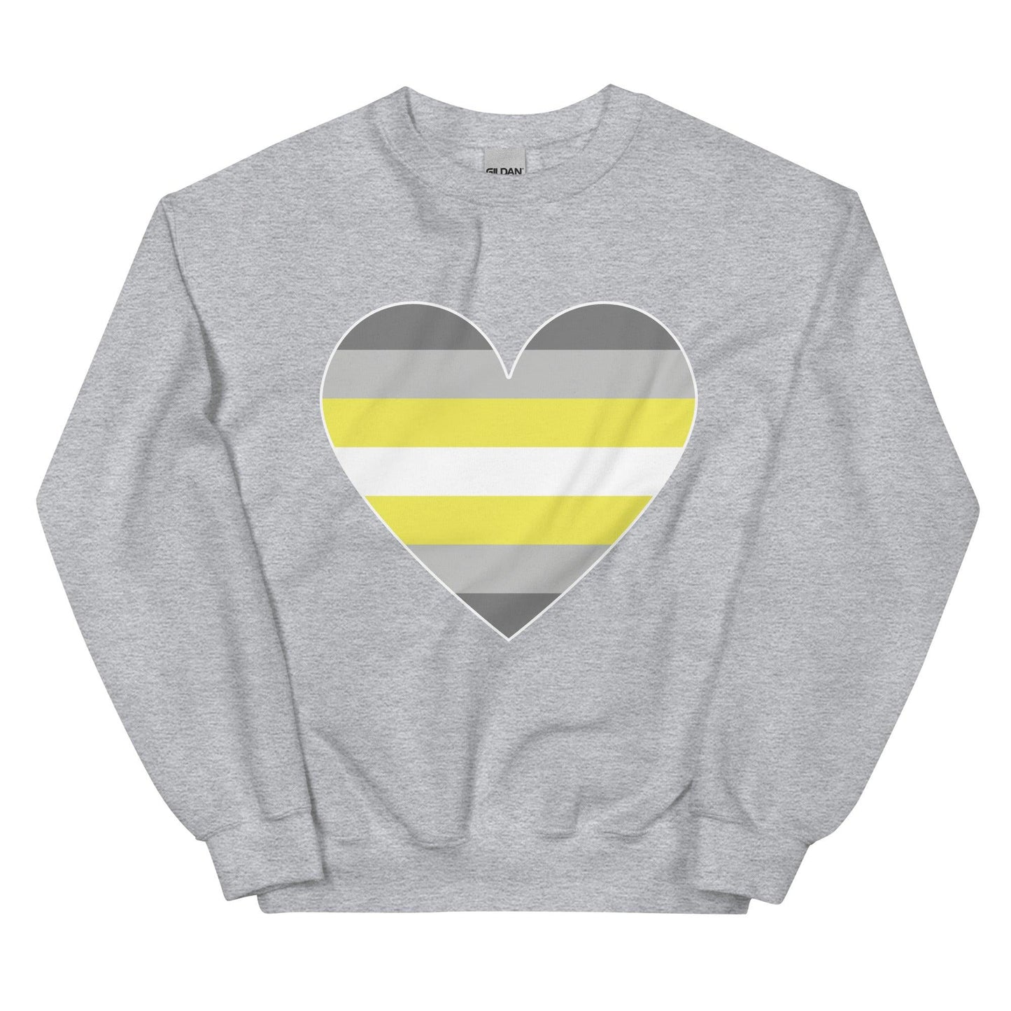 Demigender Heart Sweatshirt - Crewneck Sweatshirt - Free 2 B