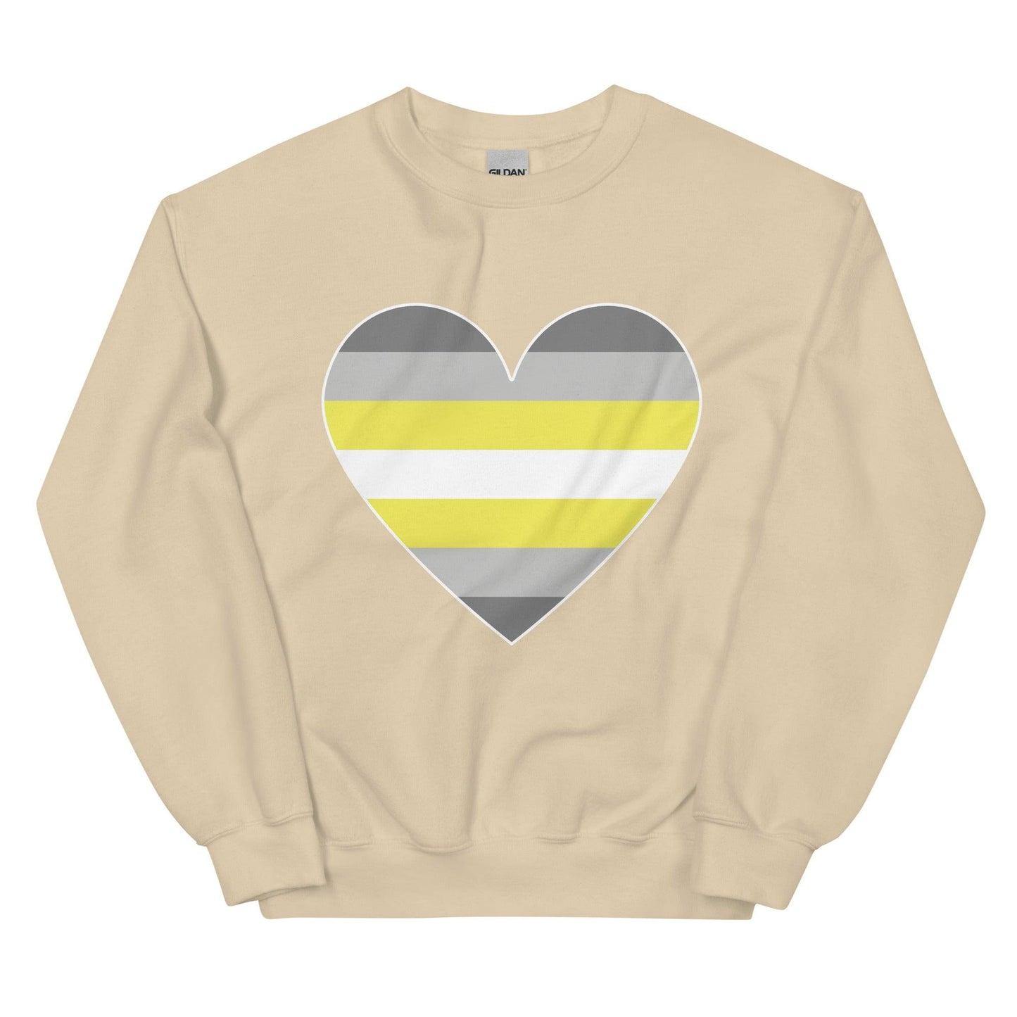 Demigender Heart Sweatshirt - Crewneck Sweatshirt - Free 2 B