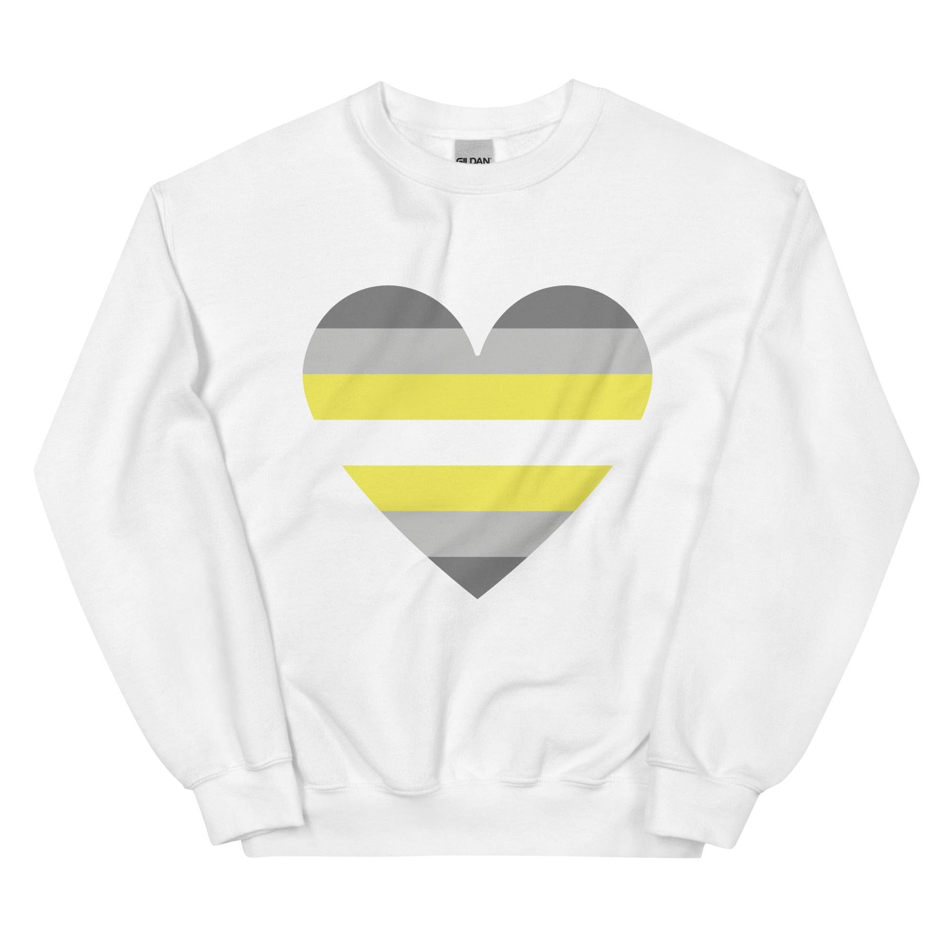 Demigender Heart Sweatshirt - Crewneck Sweatshirt - Free 2 B