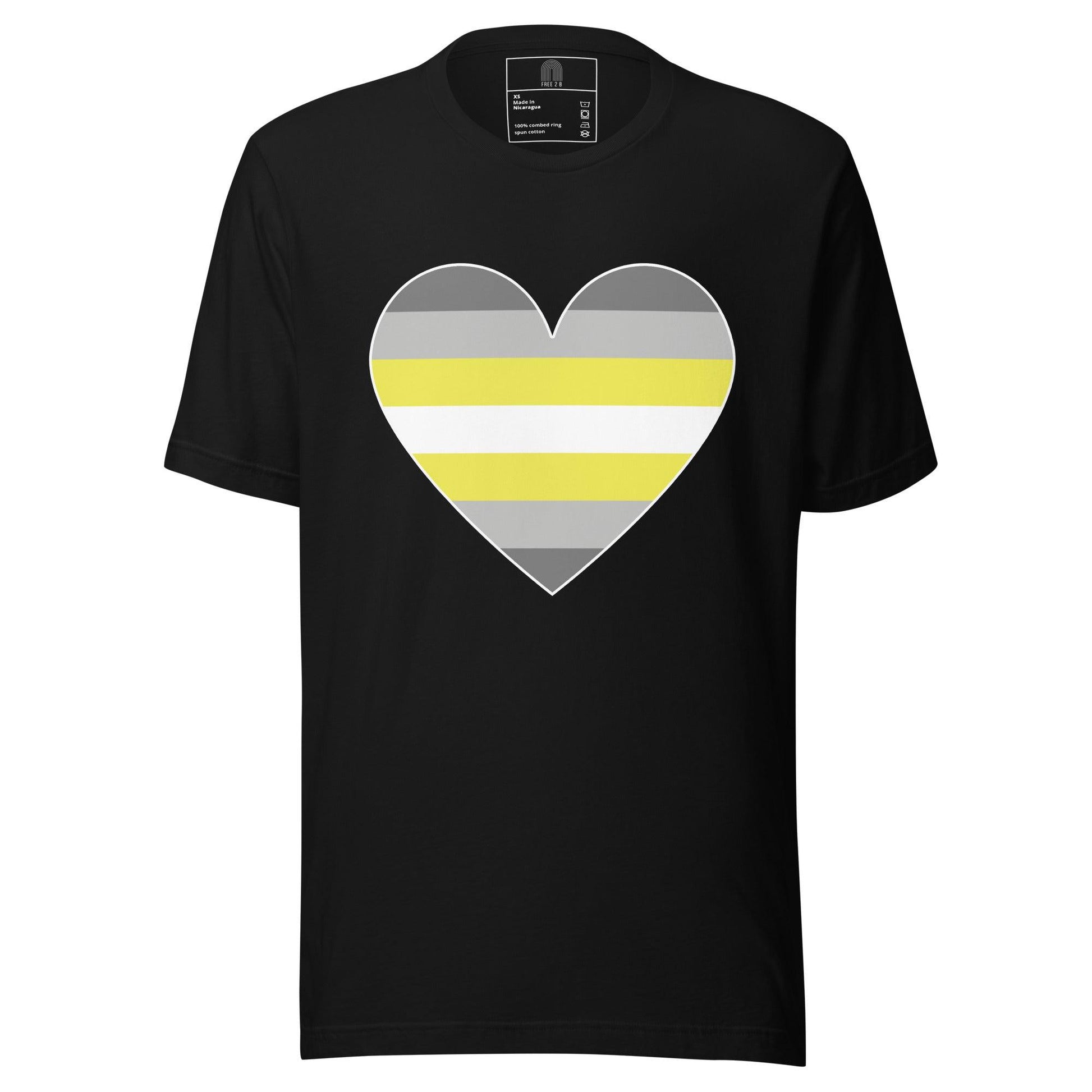 Demigender Heart T-Shirt - T Shirt - Free 2 B