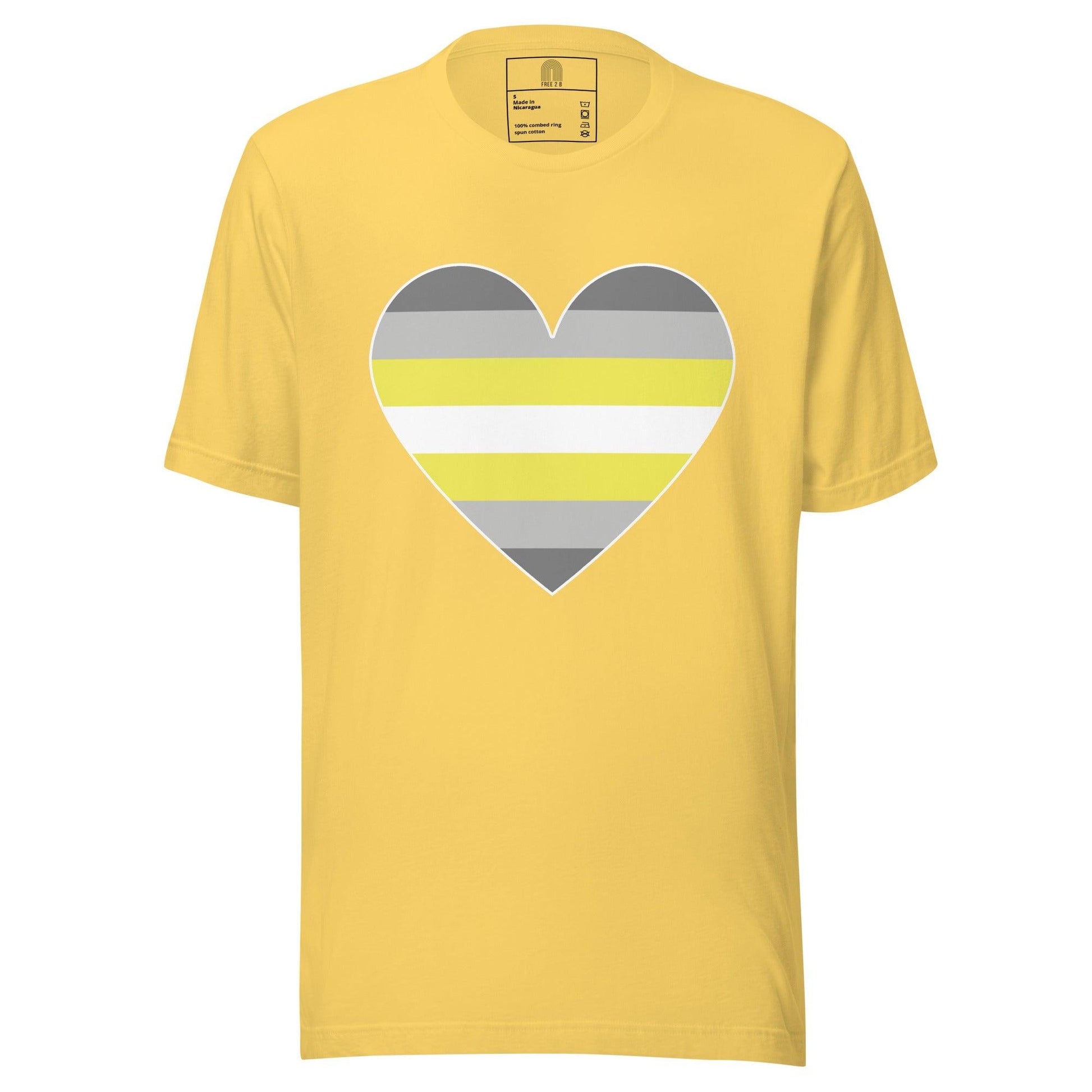 Demigender Heart T-Shirt - T Shirt - Free 2 B