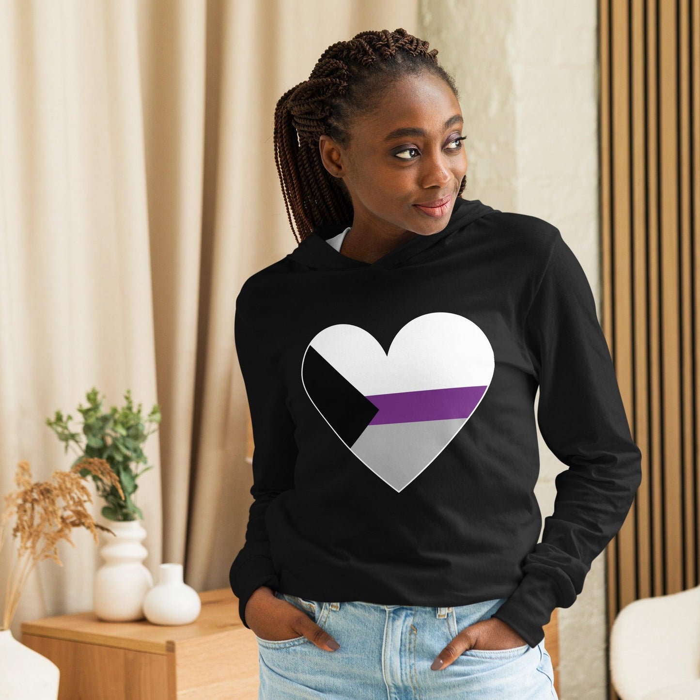 Demisexual Heart Long Sleeve Shirt - Long Sleeve Shirt - Free 2 B