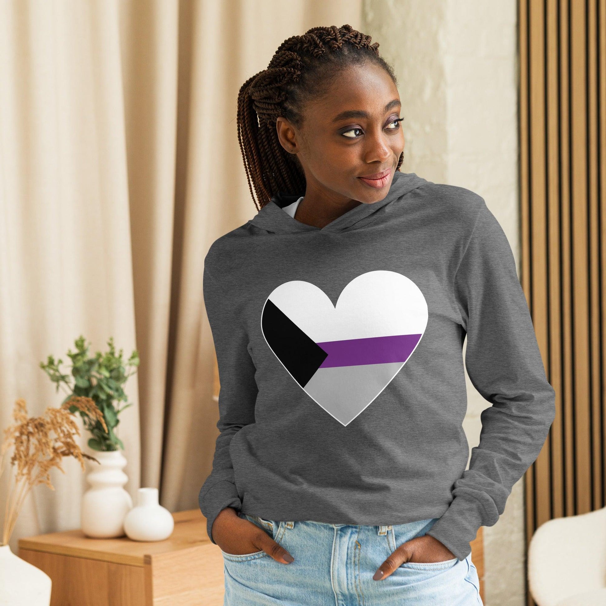 Demisexual Heart Long Sleeve Shirt - Long Sleeve Shirt - Free 2 B