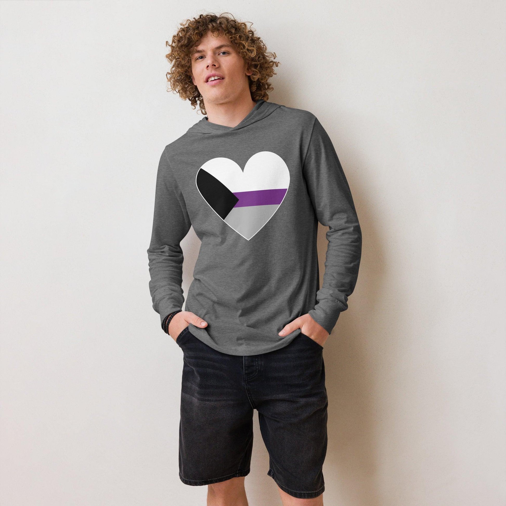 Demisexual Heart Long Sleeve Shirt - Long Sleeve Shirt - Free 2 B