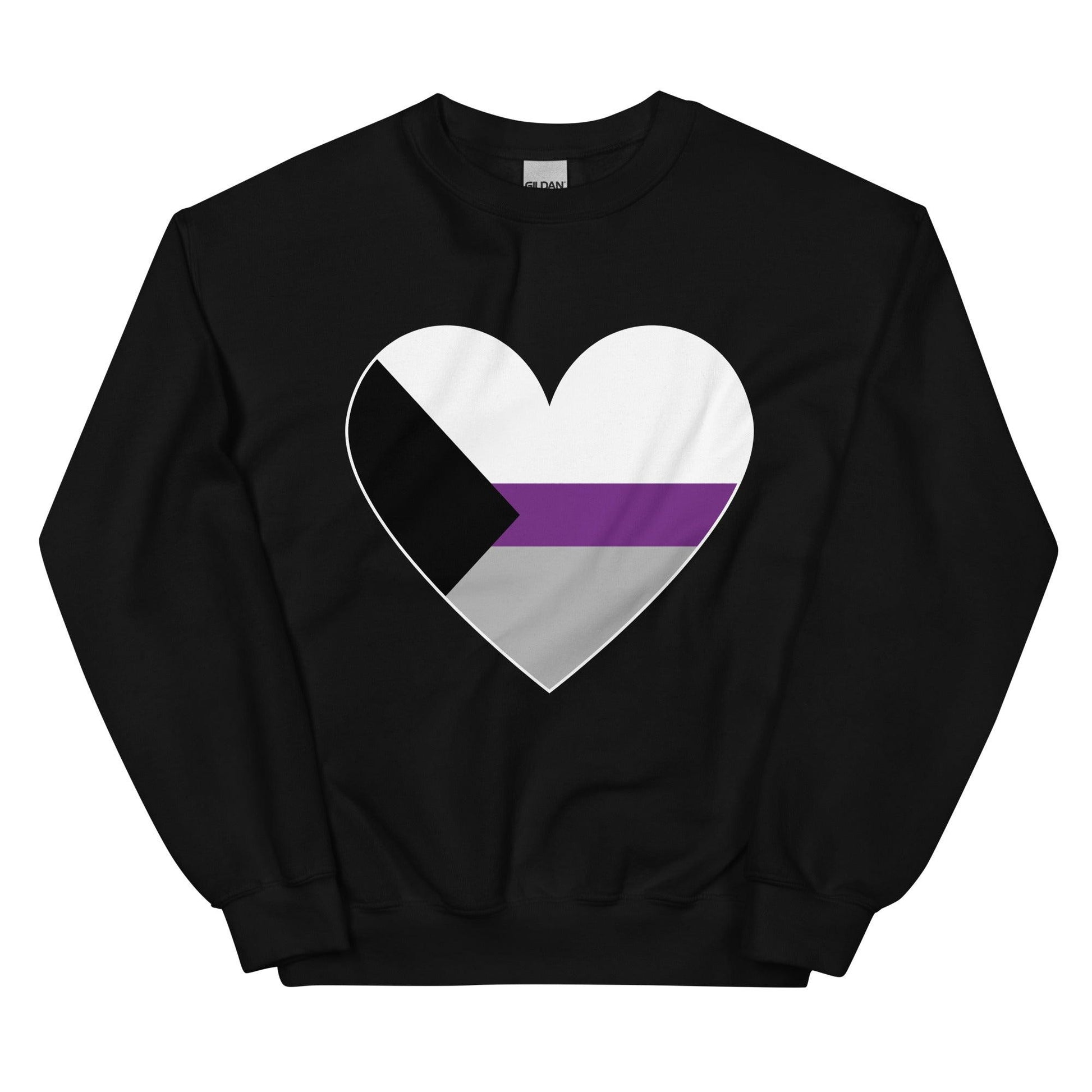 Demisexual Heart Sweatshirt - Crewneck Sweatshirt - Free 2 B