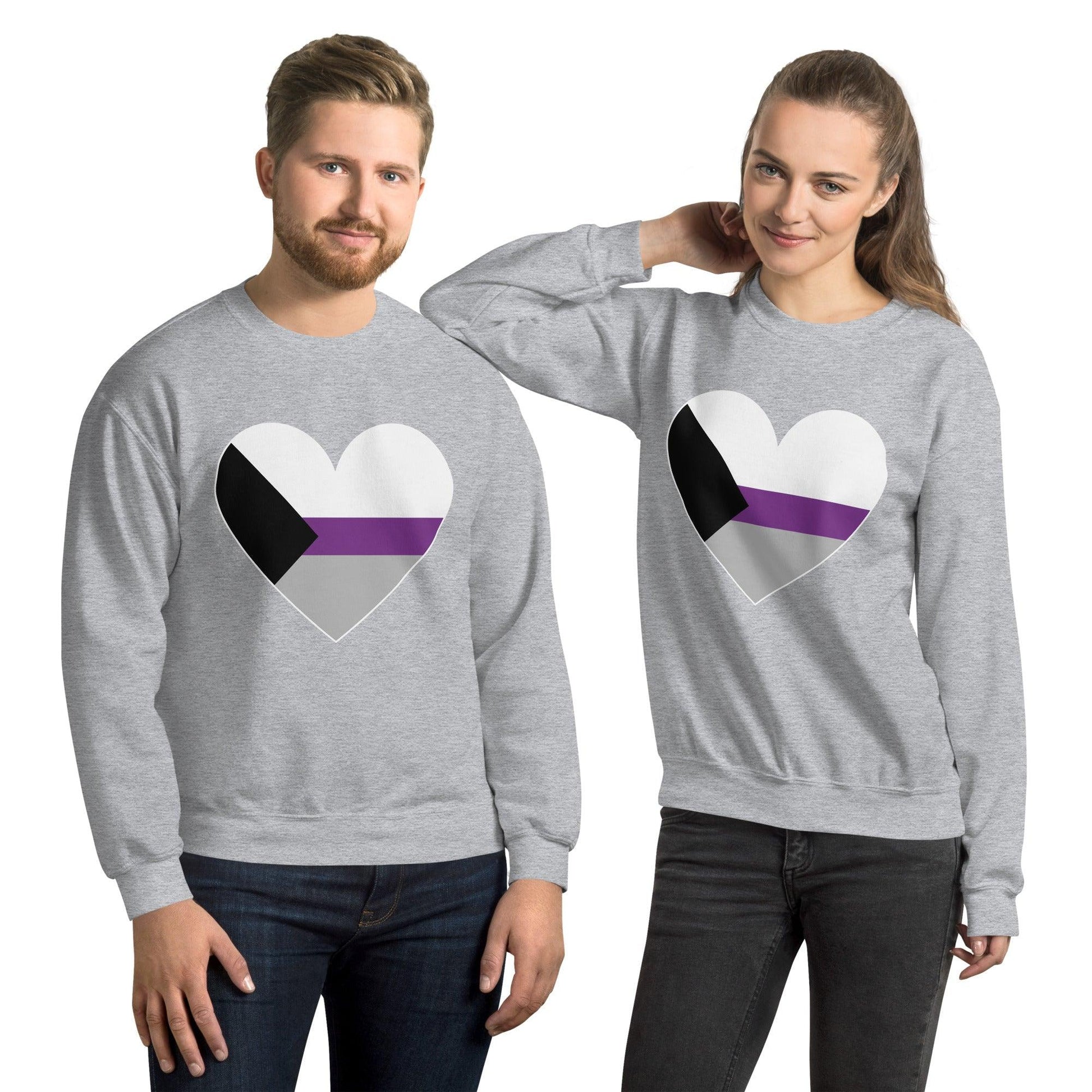 Demisexual Heart Sweatshirt - Crewneck Sweatshirt - Free 2 B