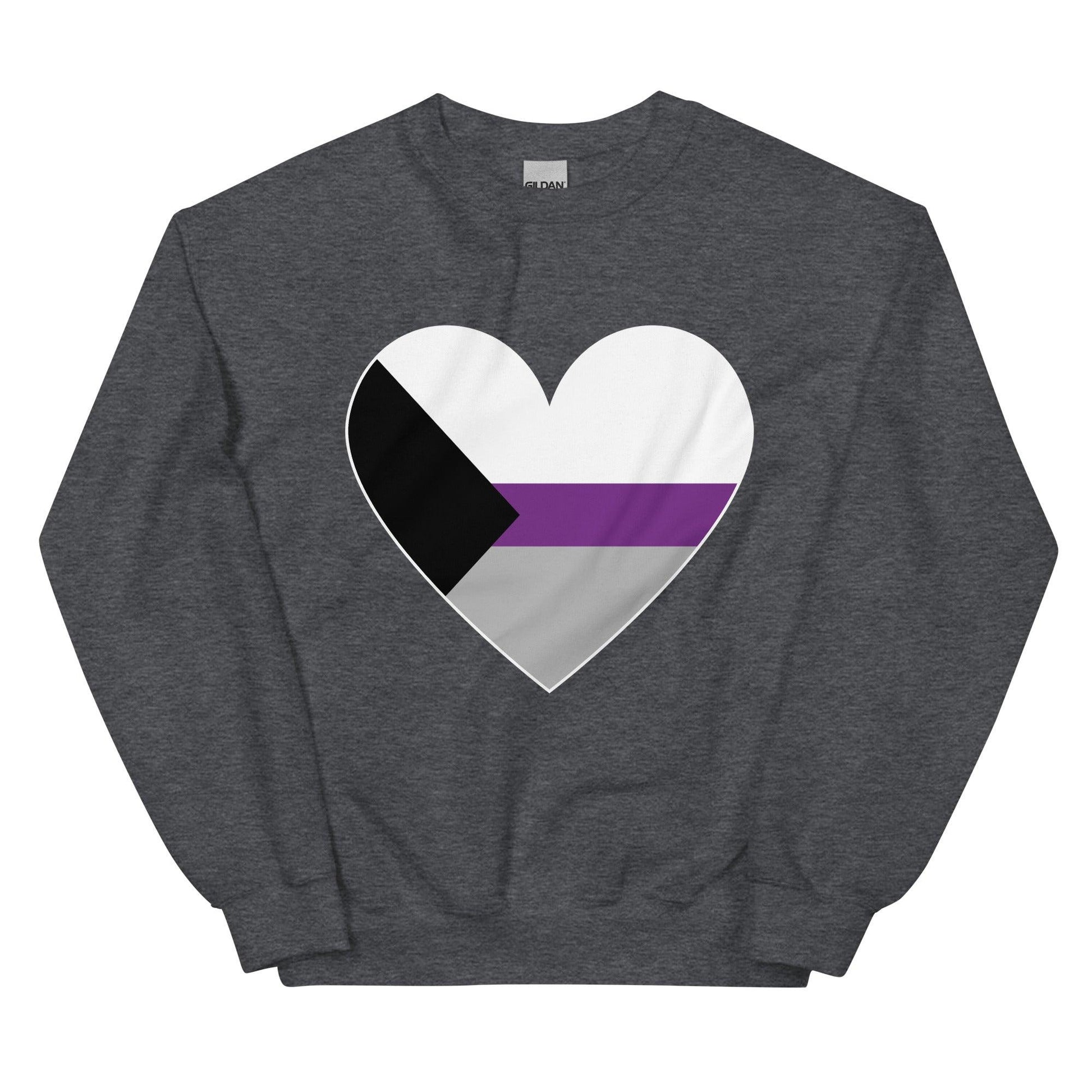 Demisexual Heart Sweatshirt - Crewneck Sweatshirt - Free 2 B