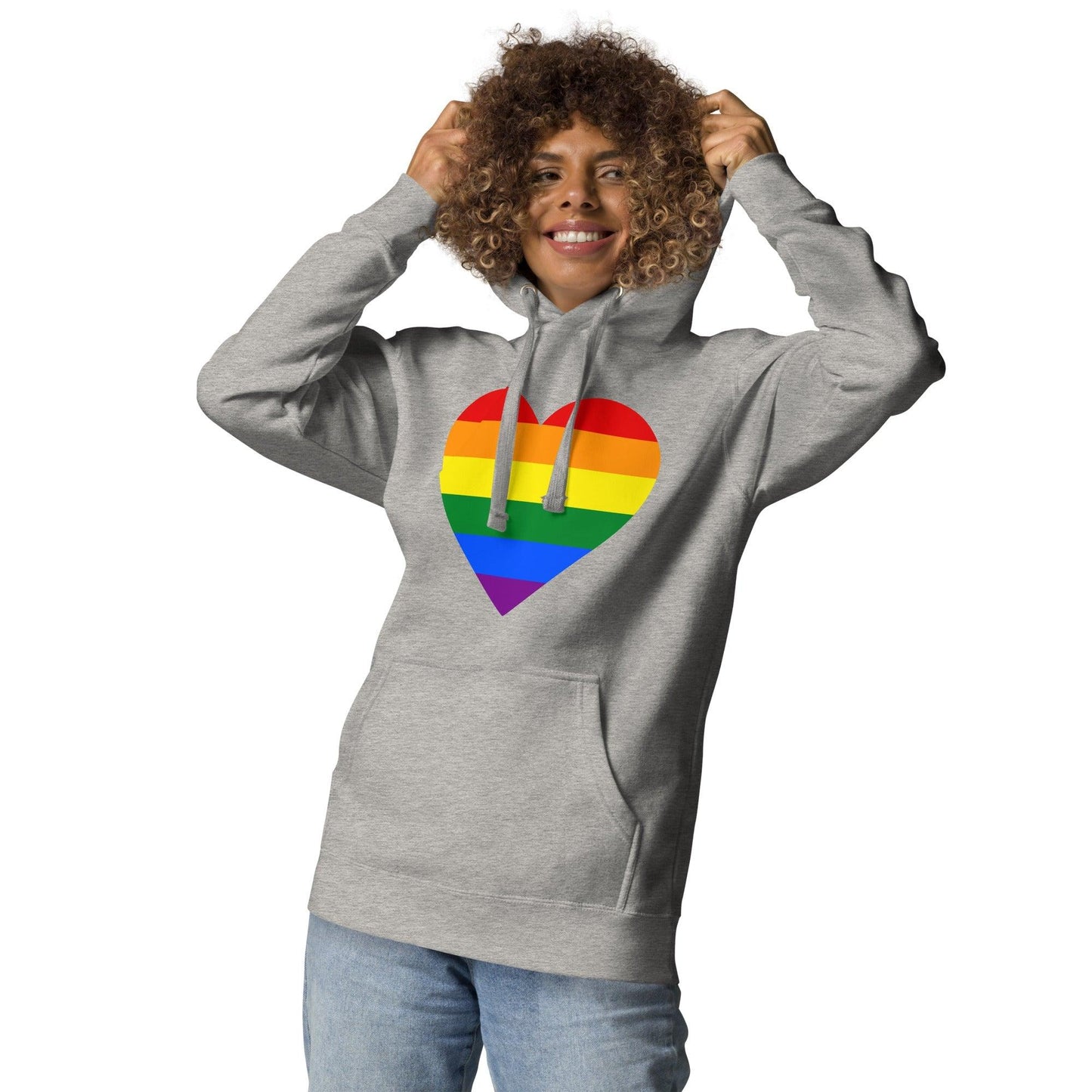 Gay Pride Heart Hoodie - Hoodie - Free 2 B