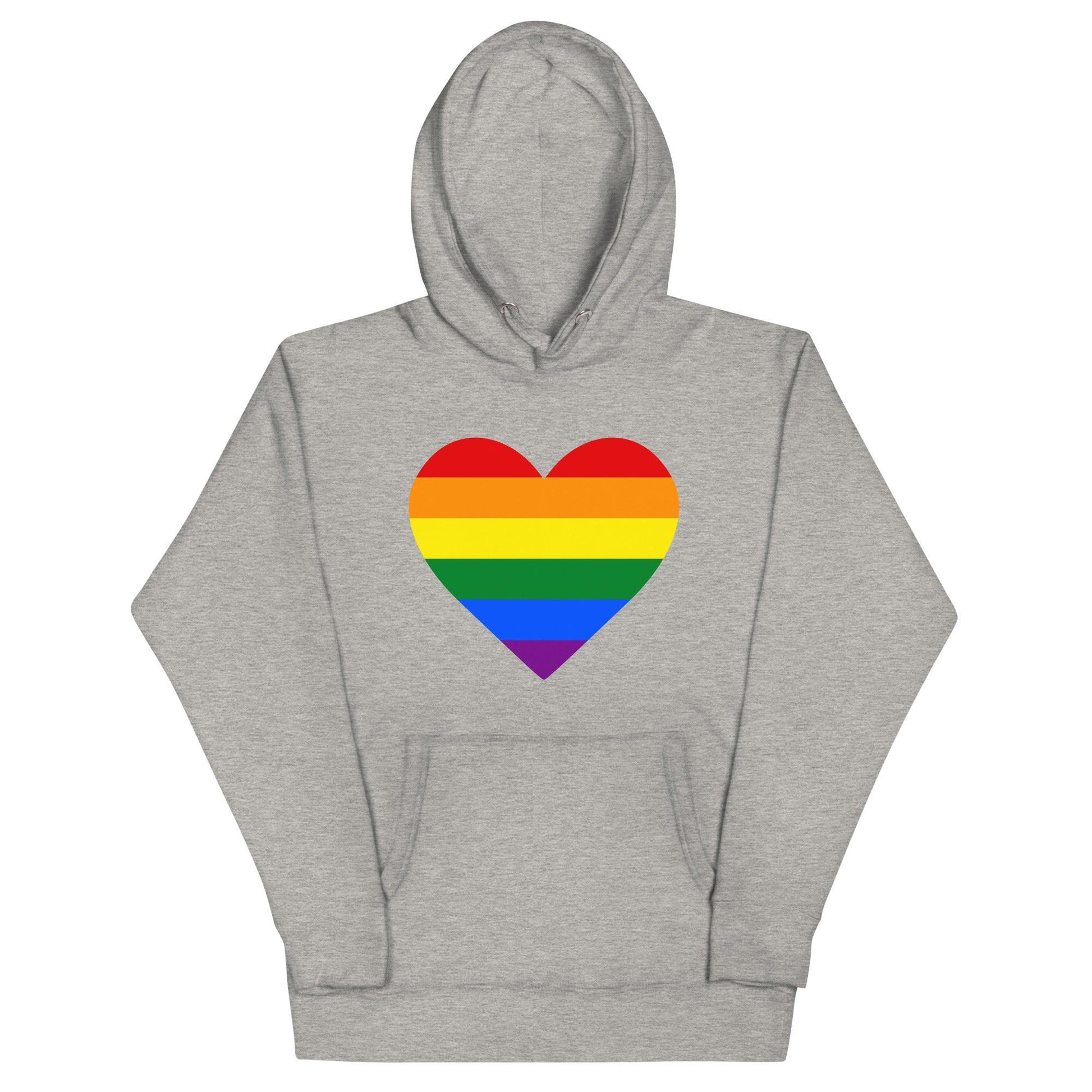 Gay Pride Heart Hoodie - Hoodie - Free 2 B