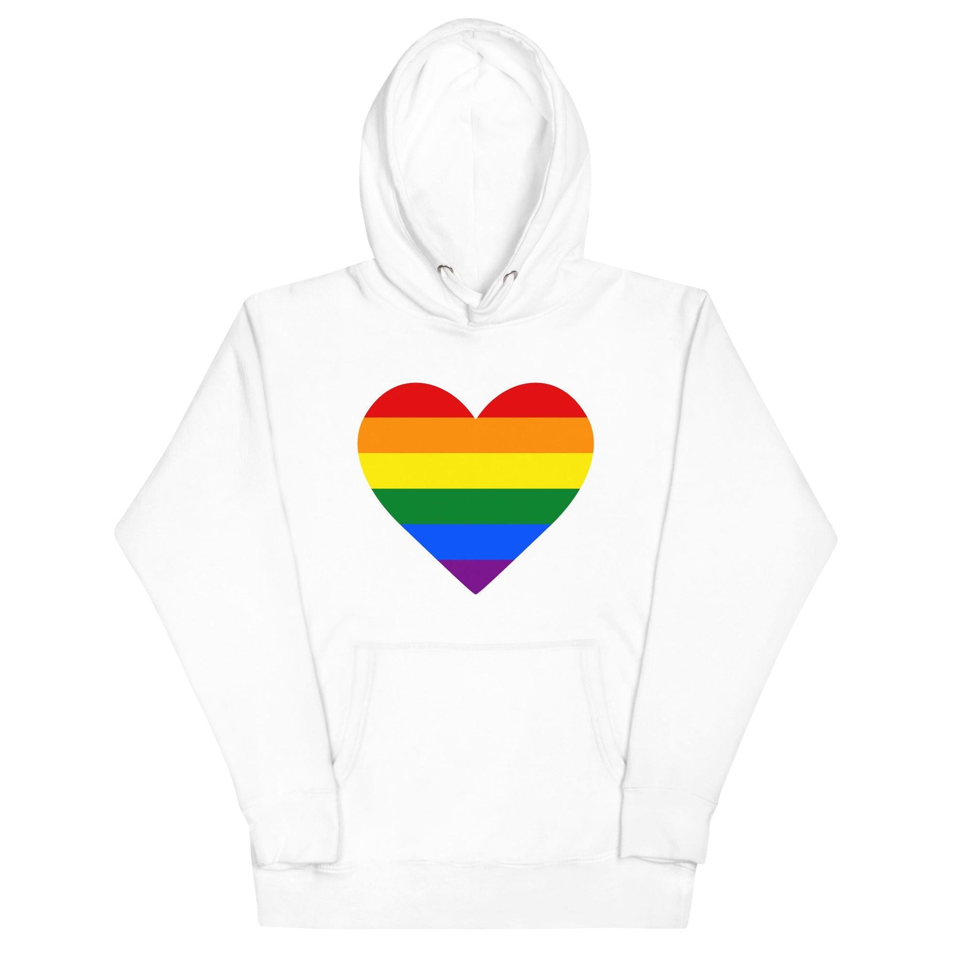 Gay Pride Heart Hoodie - Hoodie - Free 2 B