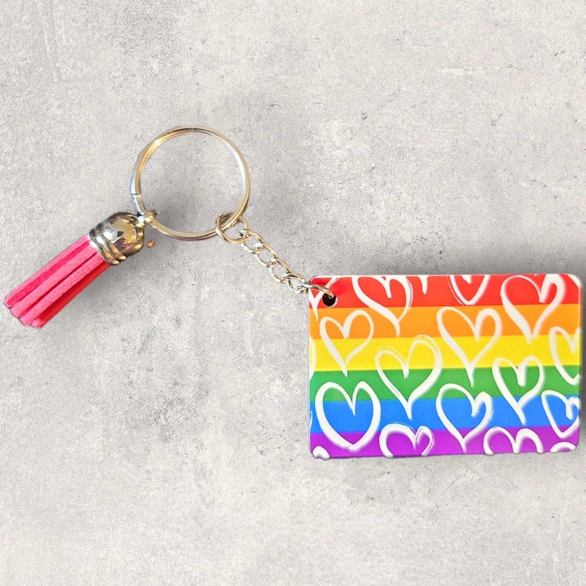 Gay Pride Keychain - Keychain - Free 2 B