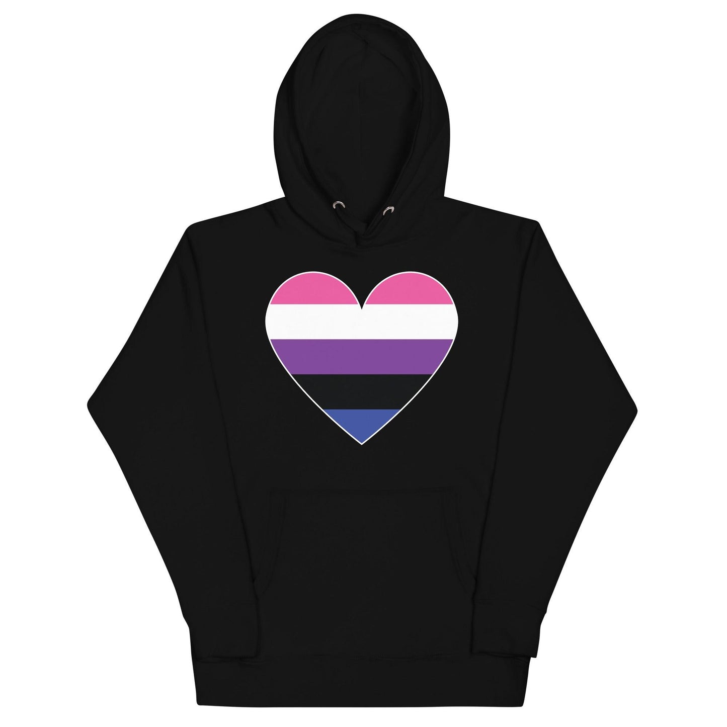 Genderfluid Heart Hoodie - Hoodie - Free 2 B