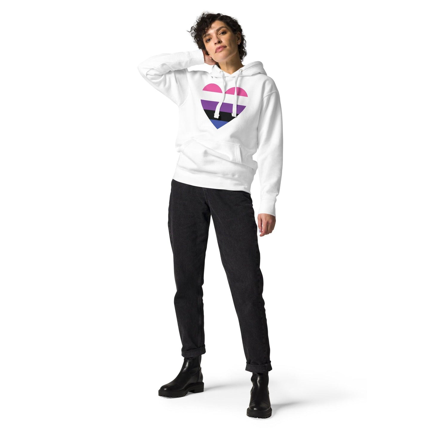 Genderfluid Heart Hoodie - Hoodie - Free 2 B