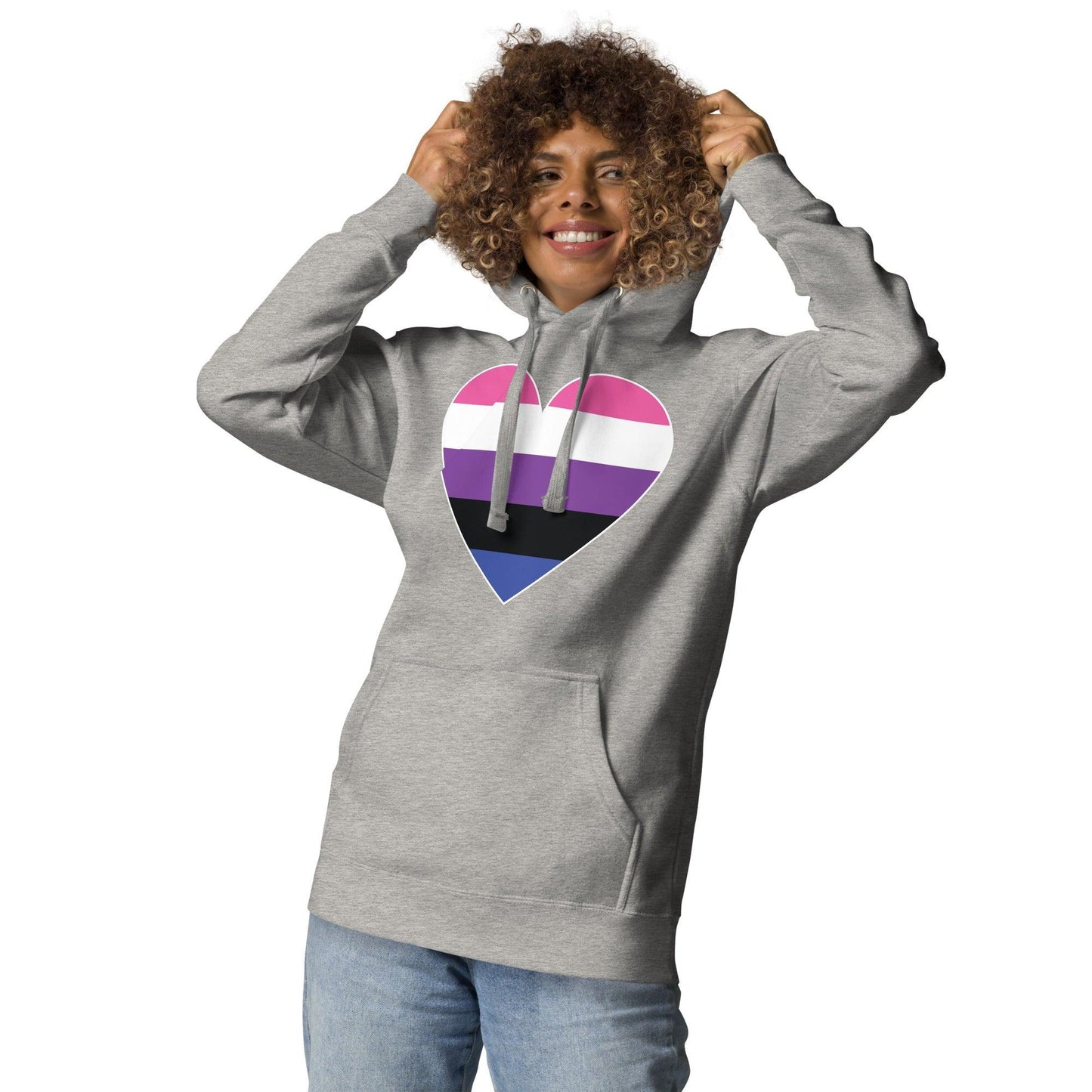 Genderfluid Heart Hoodie - Hoodie - Free 2 B