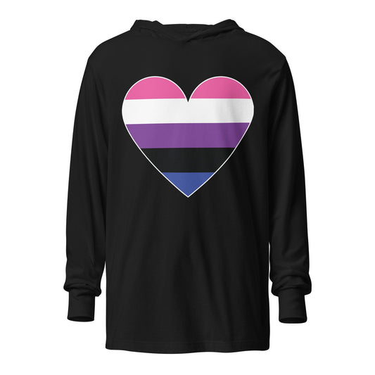 Genderfluid Heart Long Sleeve Shirt - Long Sleeve Shirt - Free 2 B