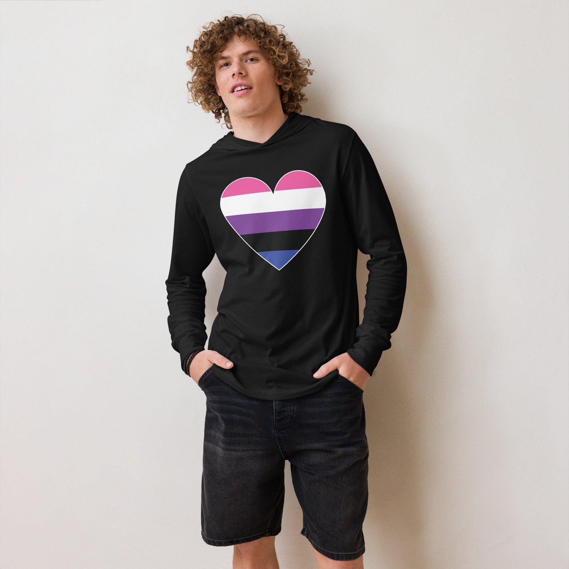 Genderfluid Heart Long Sleeve Shirt - Long Sleeve Shirt - Free 2 B