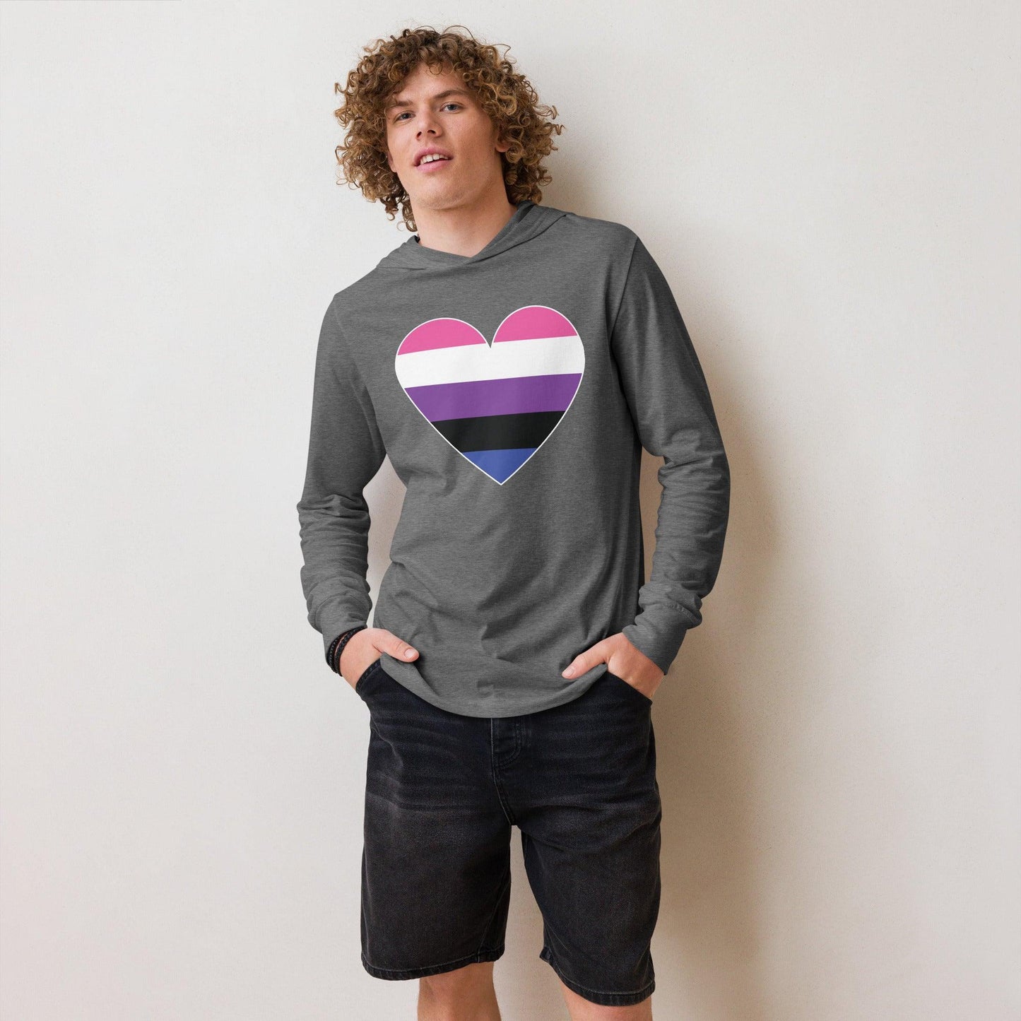 Genderfluid Heart Long Sleeve Shirt - Long Sleeve Shirt - Free 2 B