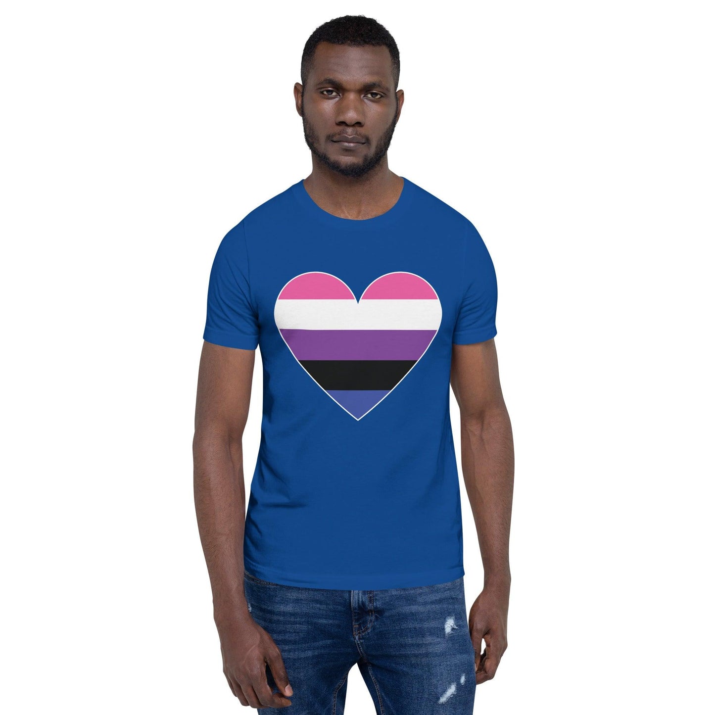 Genderfluid Heart T-Shirt - T Shirt - Free 2 B