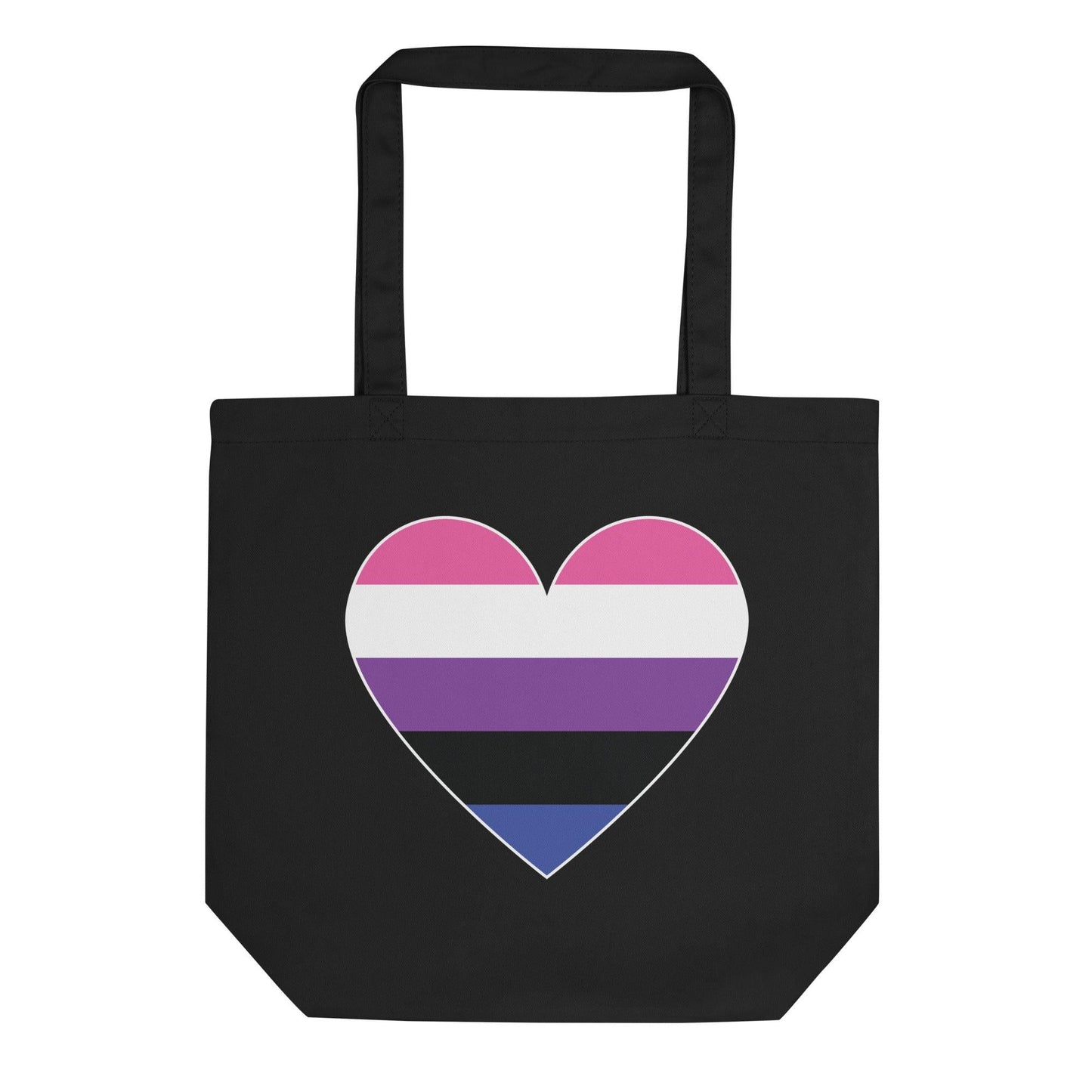 Genderfluid Heart Tote Bag - Tote Bag - Free 2 B