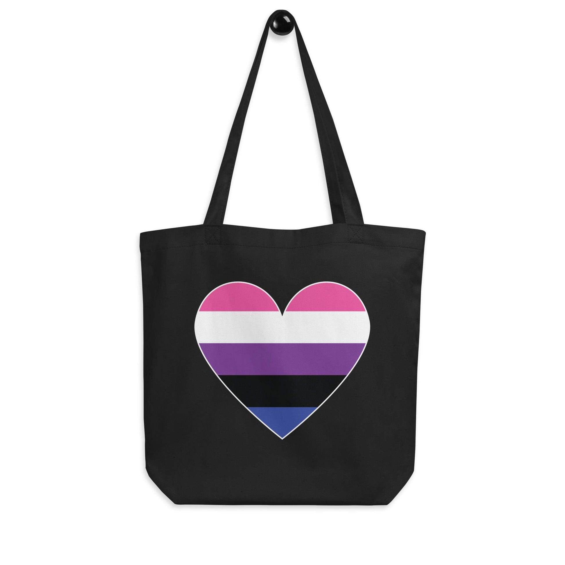 Genderfluid Heart Tote Bag - Tote Bag - Free 2 B