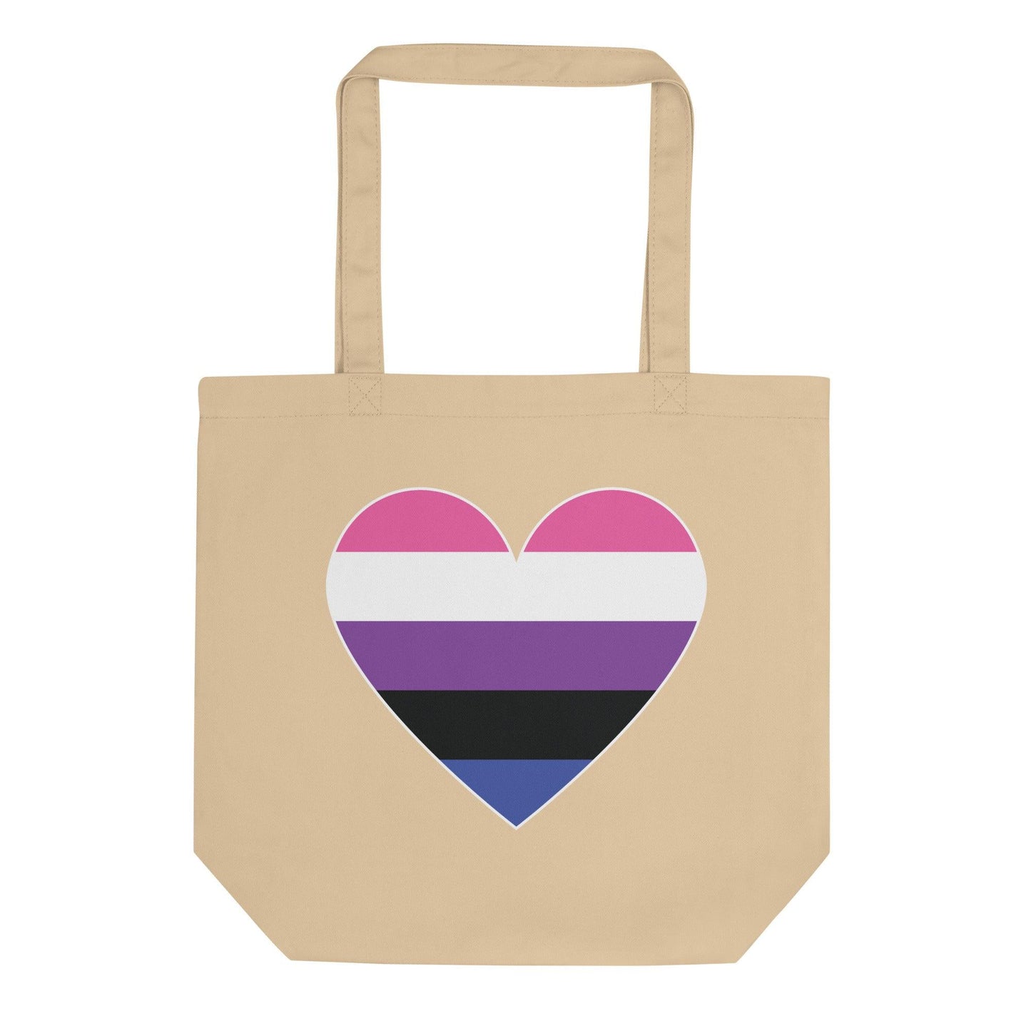 Genderfluid Heart Tote Bag - Tote Bag - Free 2 B