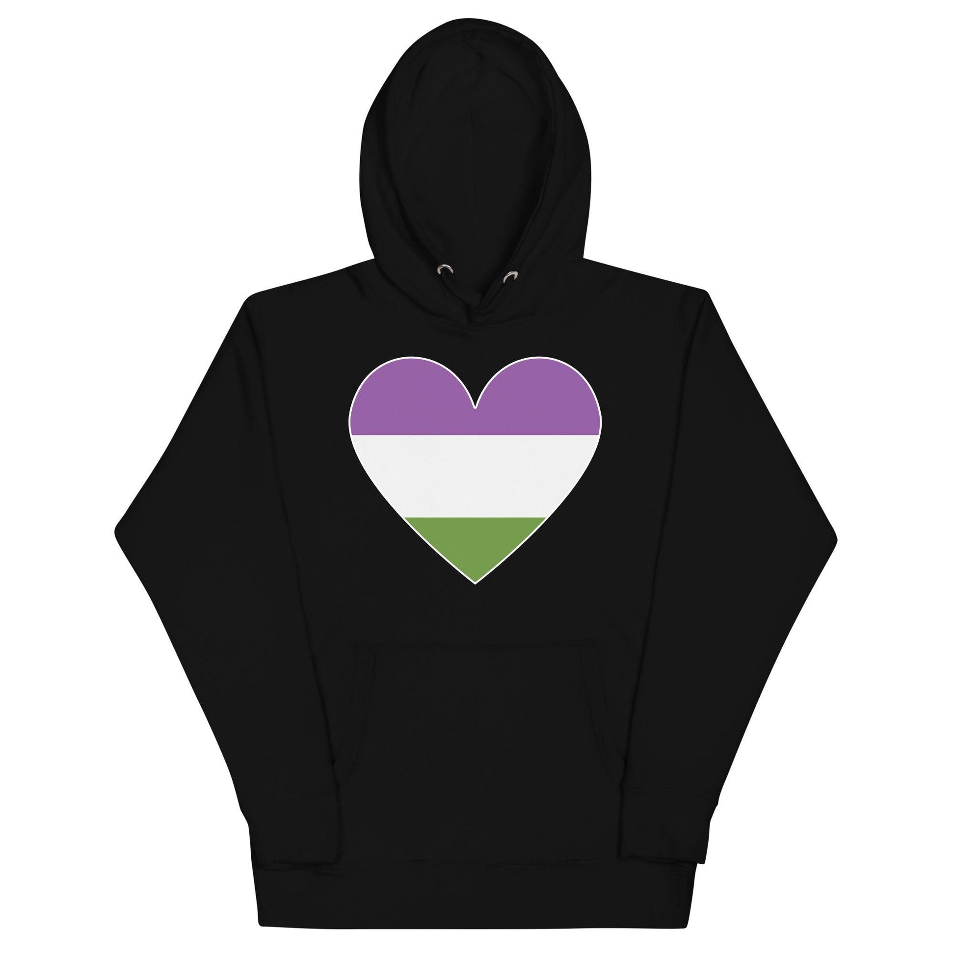 Genderqueer Heart Hoodie - Hoodie - Free 2 B