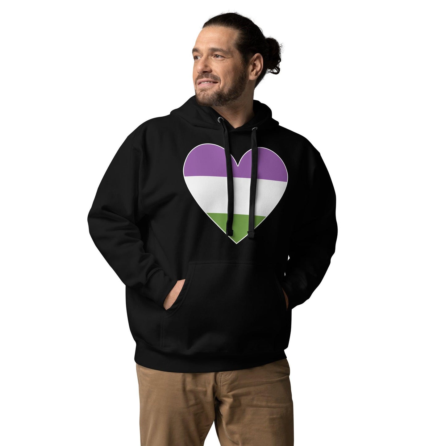 Genderqueer Heart Hoodie - Hoodie - Free 2 B