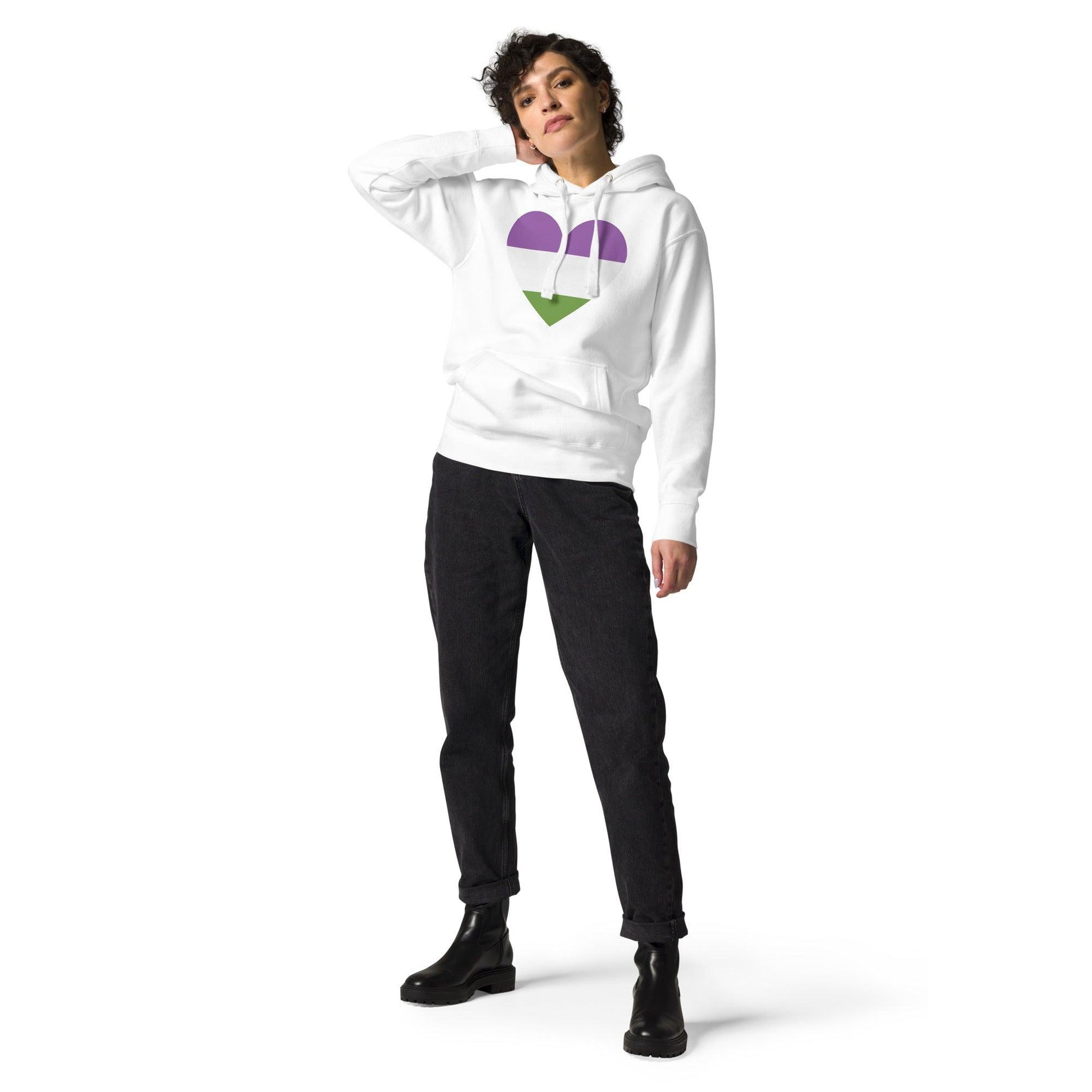 Genderqueer Heart Hoodie - Hoodie - Free 2 B