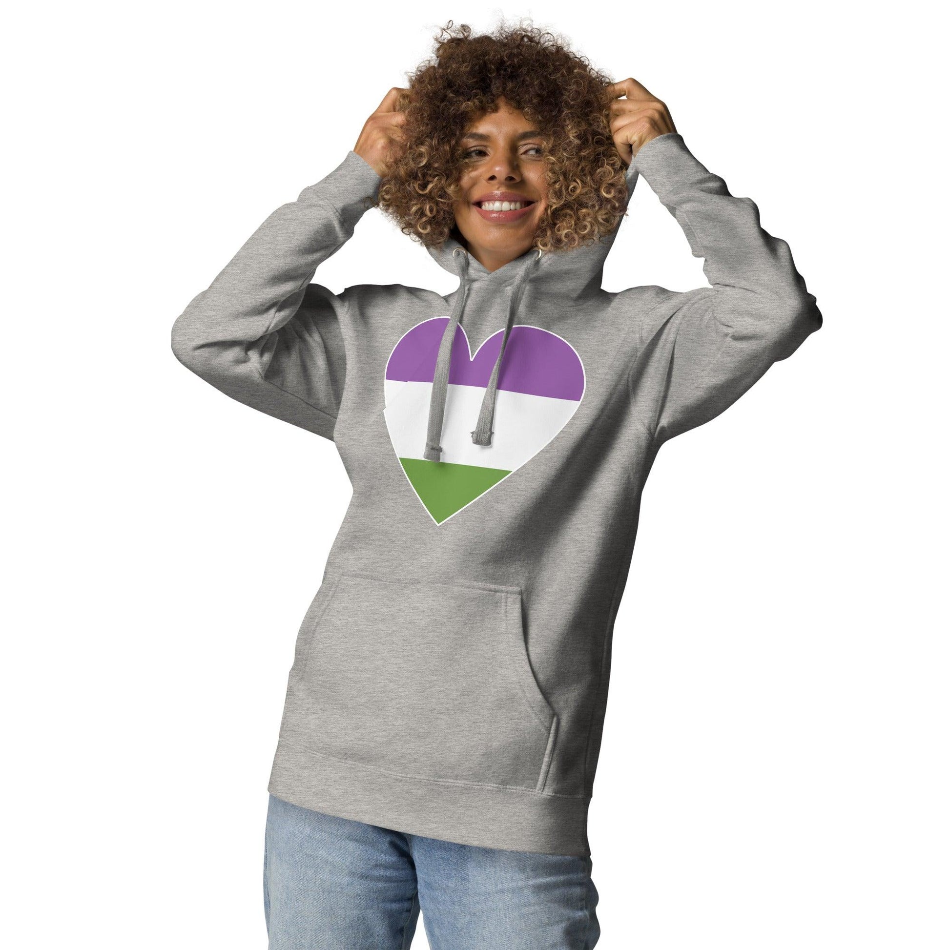 Genderqueer Heart Hoodie - Hoodie - Free 2 B