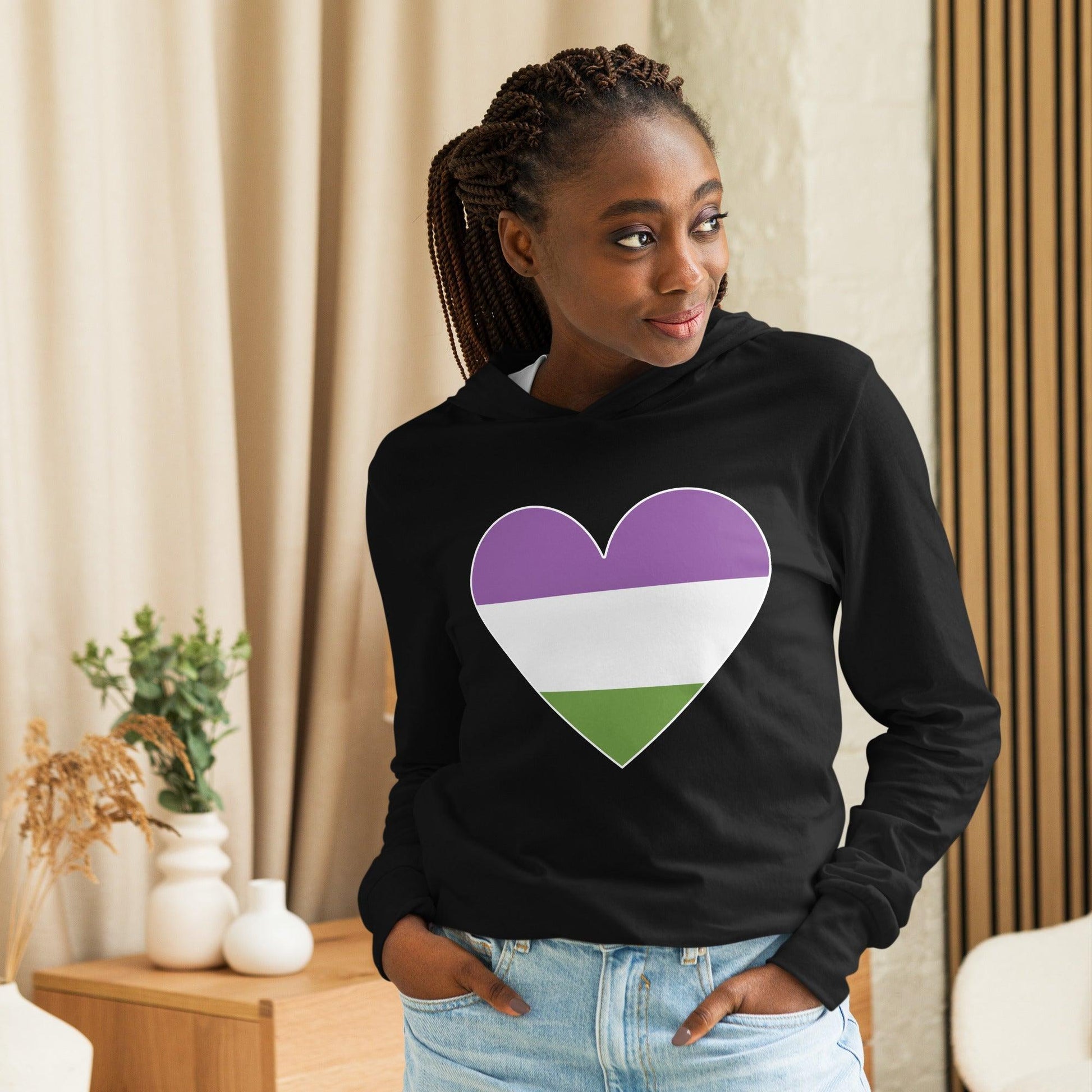 Genderqueer Heart Long Sleeve Shirt - Long Sleeve Shirt - Free 2 B