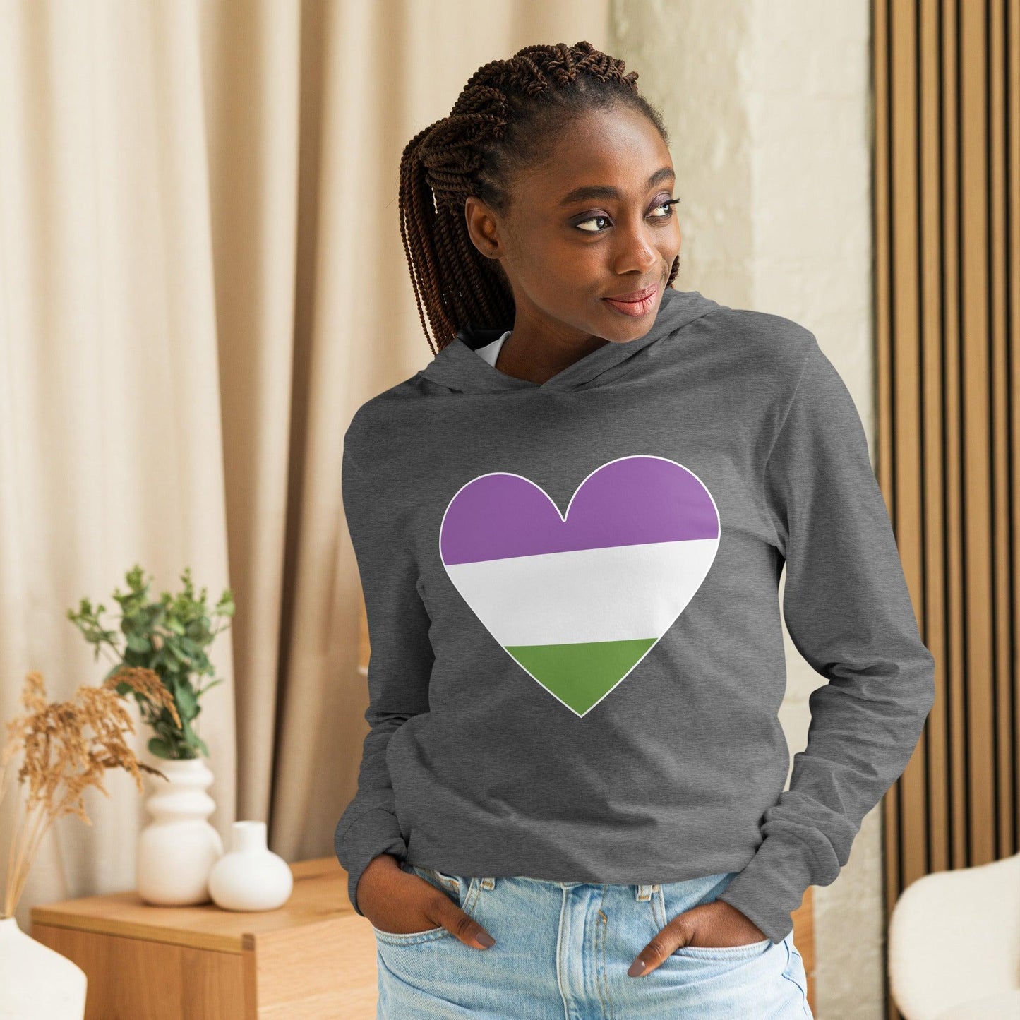 Genderqueer Heart Long Sleeve Shirt - Long Sleeve Shirt - Free 2 B