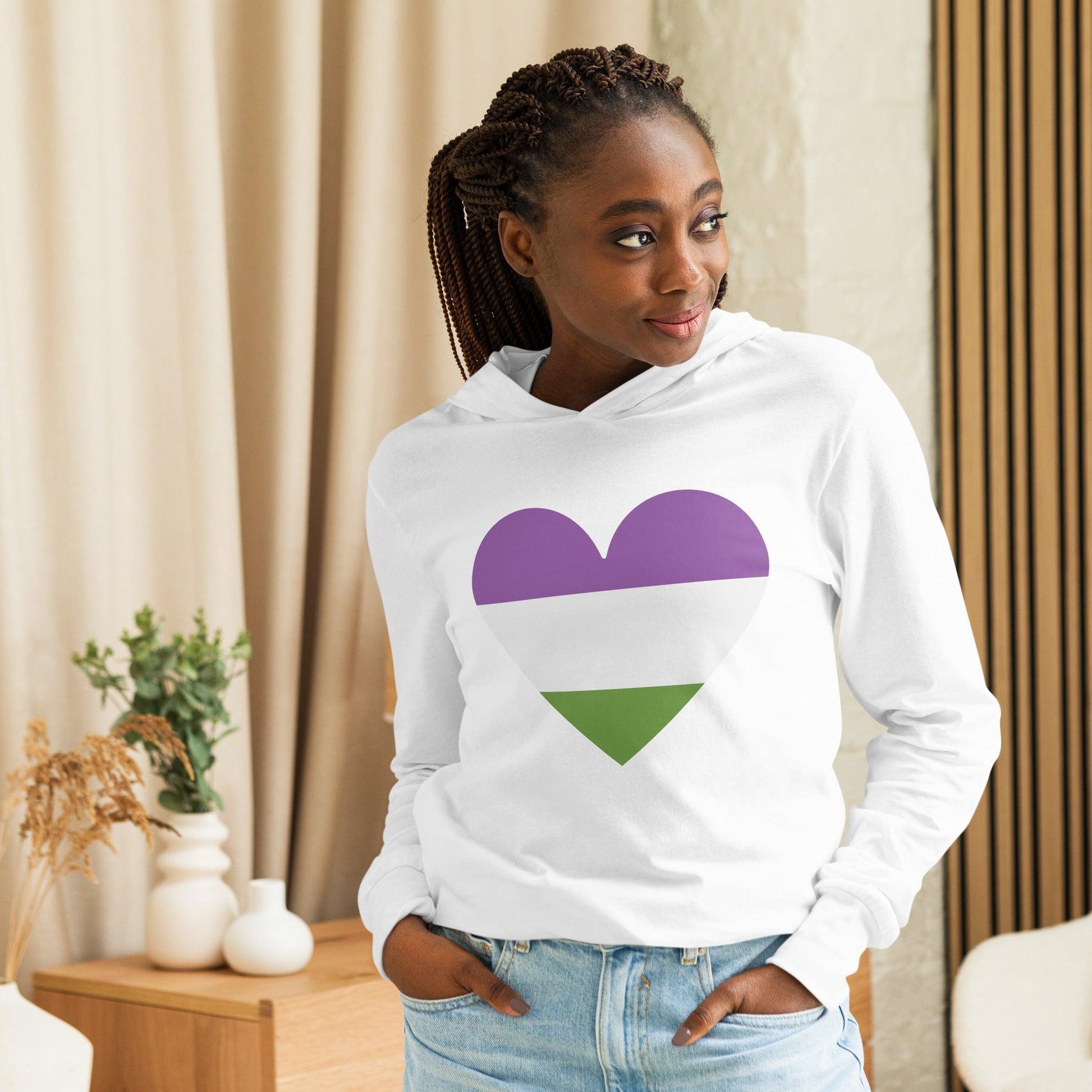 Genderqueer Heart Long Sleeve Shirt - Long Sleeve Shirt - Free 2 B