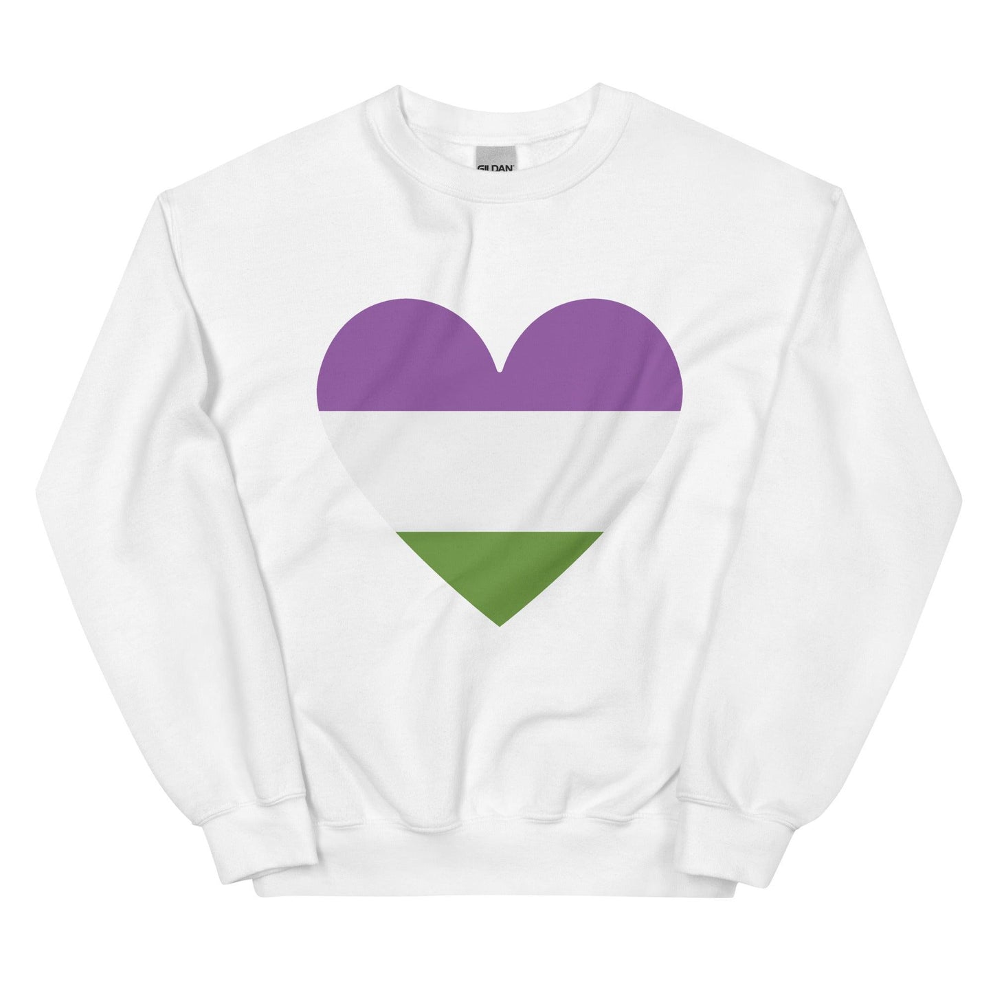 Genderqueer Heart Sweatshirt - Crewneck Sweatshirt - Free 2 B