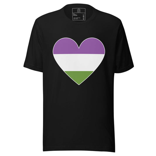 Genderqueer Heart T-Shirt - T Shirt - Free 2 B