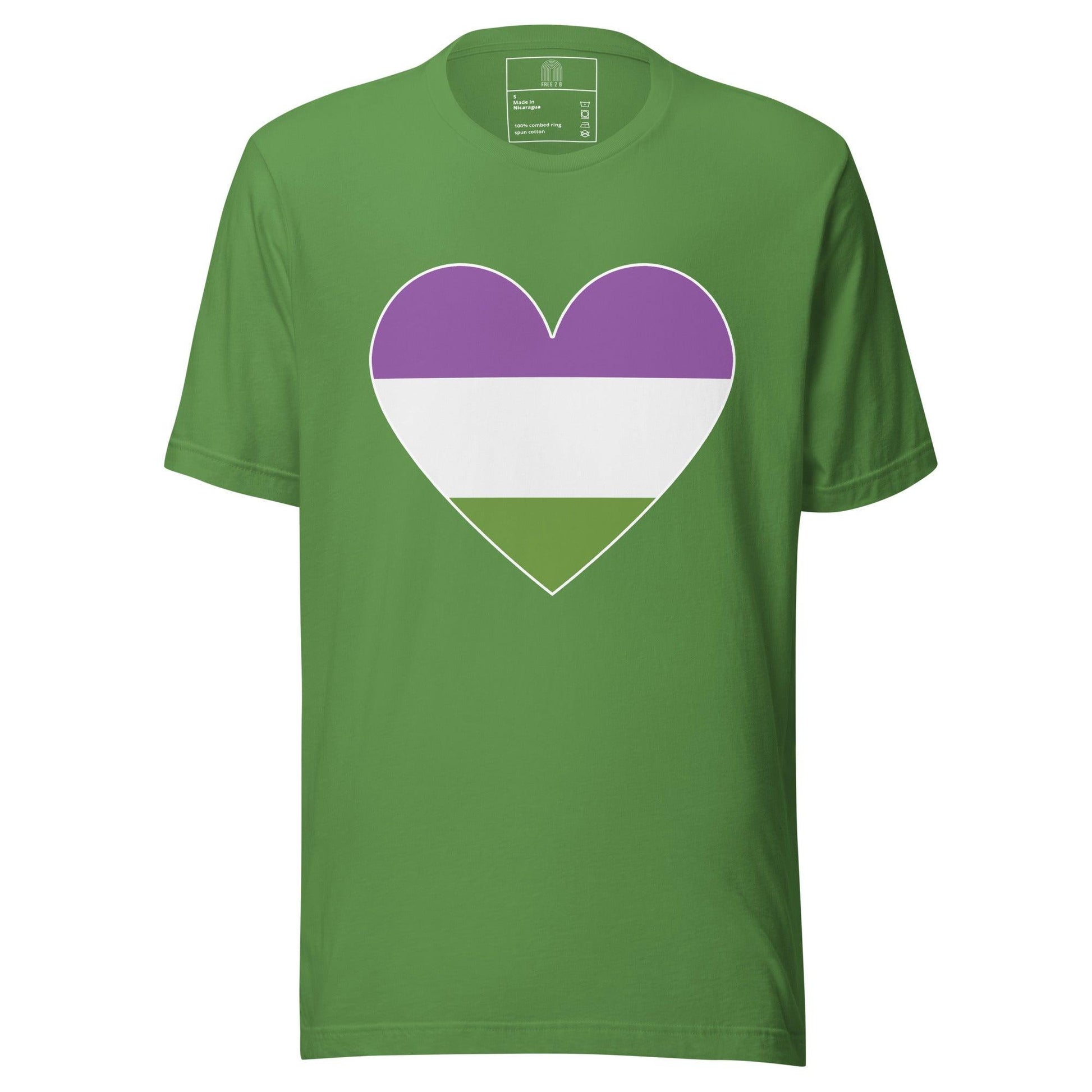 Genderqueer Heart T-Shirt - T Shirt - Free 2 B