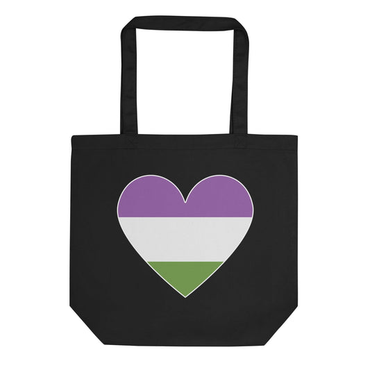 Genderqueer Heart Tote Bag - Tote Bag - Free 2 B