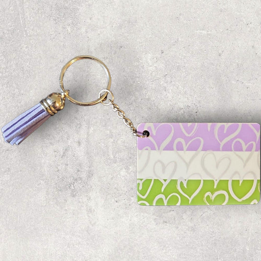 Genderqueer Pride Keychain - Keychain - Free 2 B